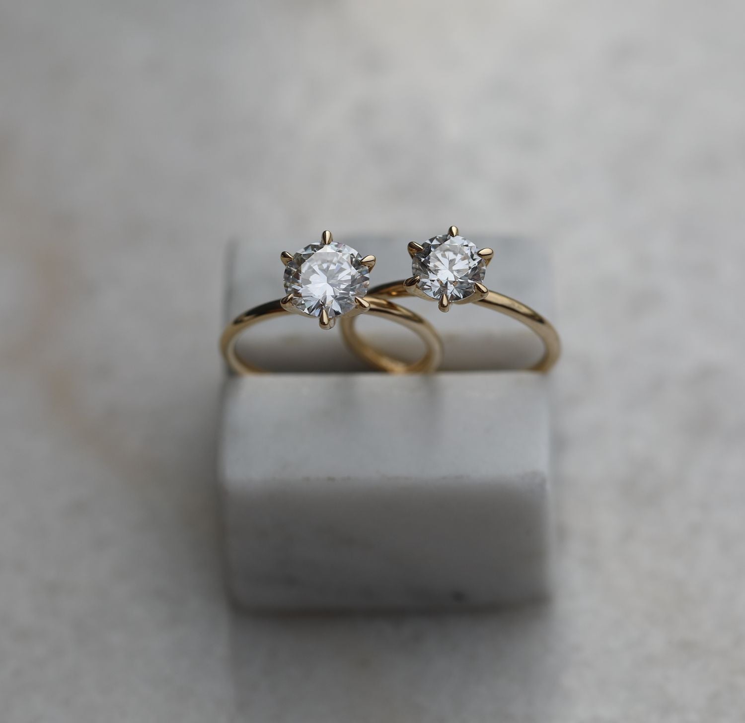 Round Solitaire Lab Grown Diamond Engagement Ring