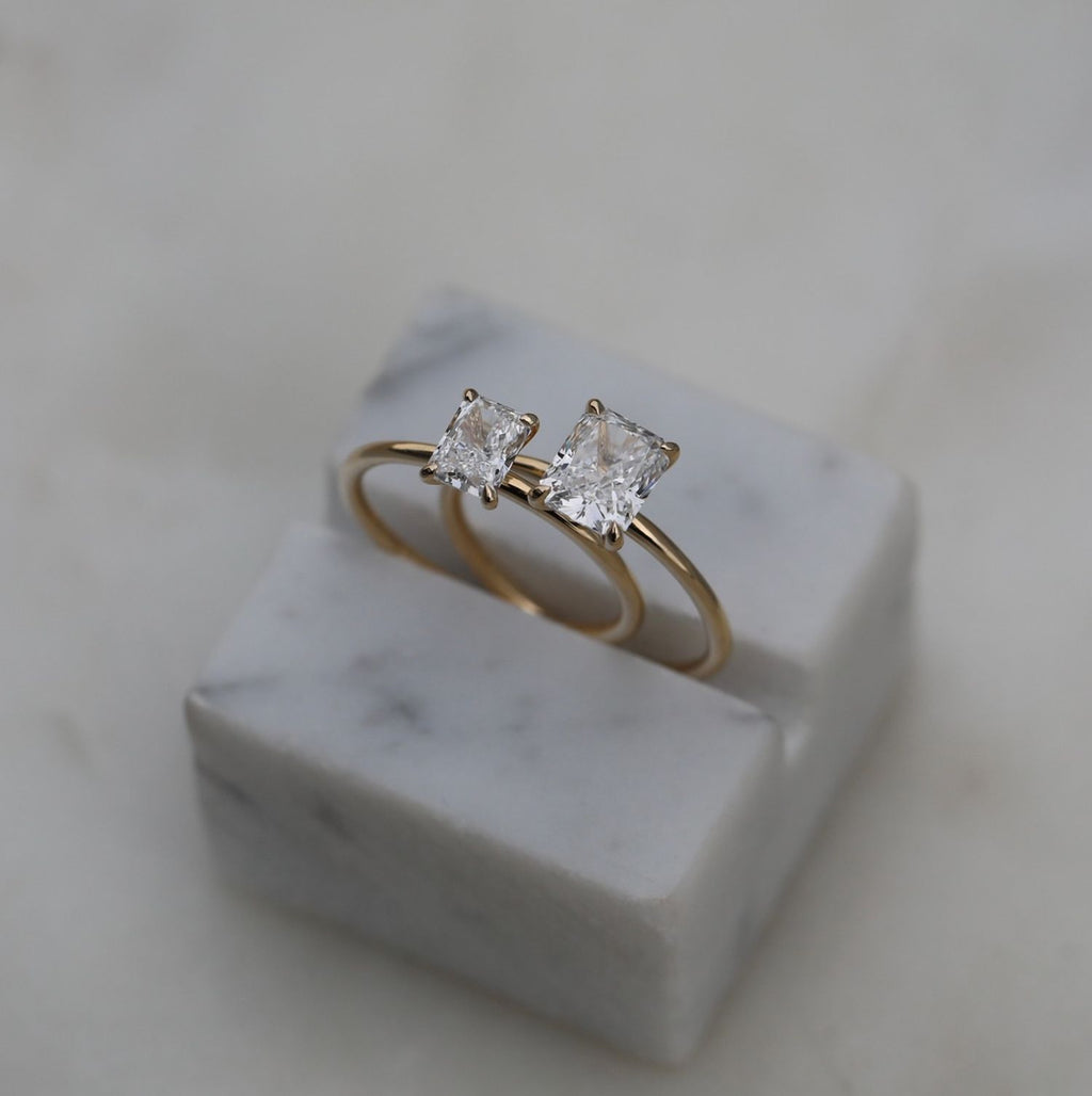 Radiant Solitaire Lab Grown Diamond Engagement Ring