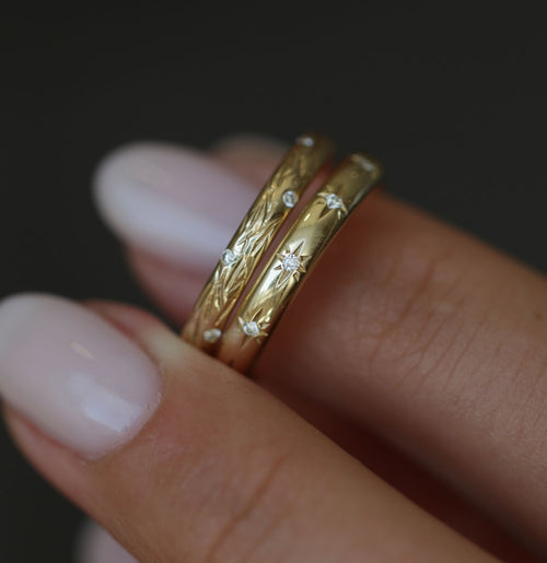 0.10 CT Round Flush Setting Lab Grown Diamond Wedding Band