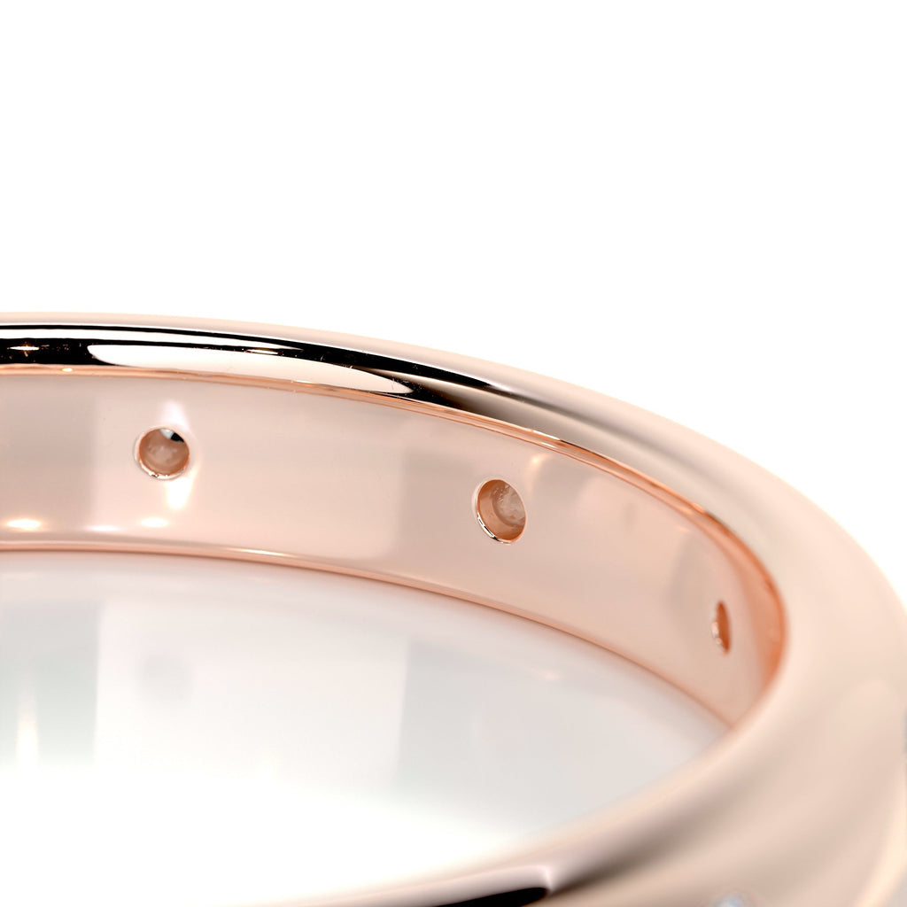 0.18 CT Round Flush Setting Lab Grown Diamond Wedding Band