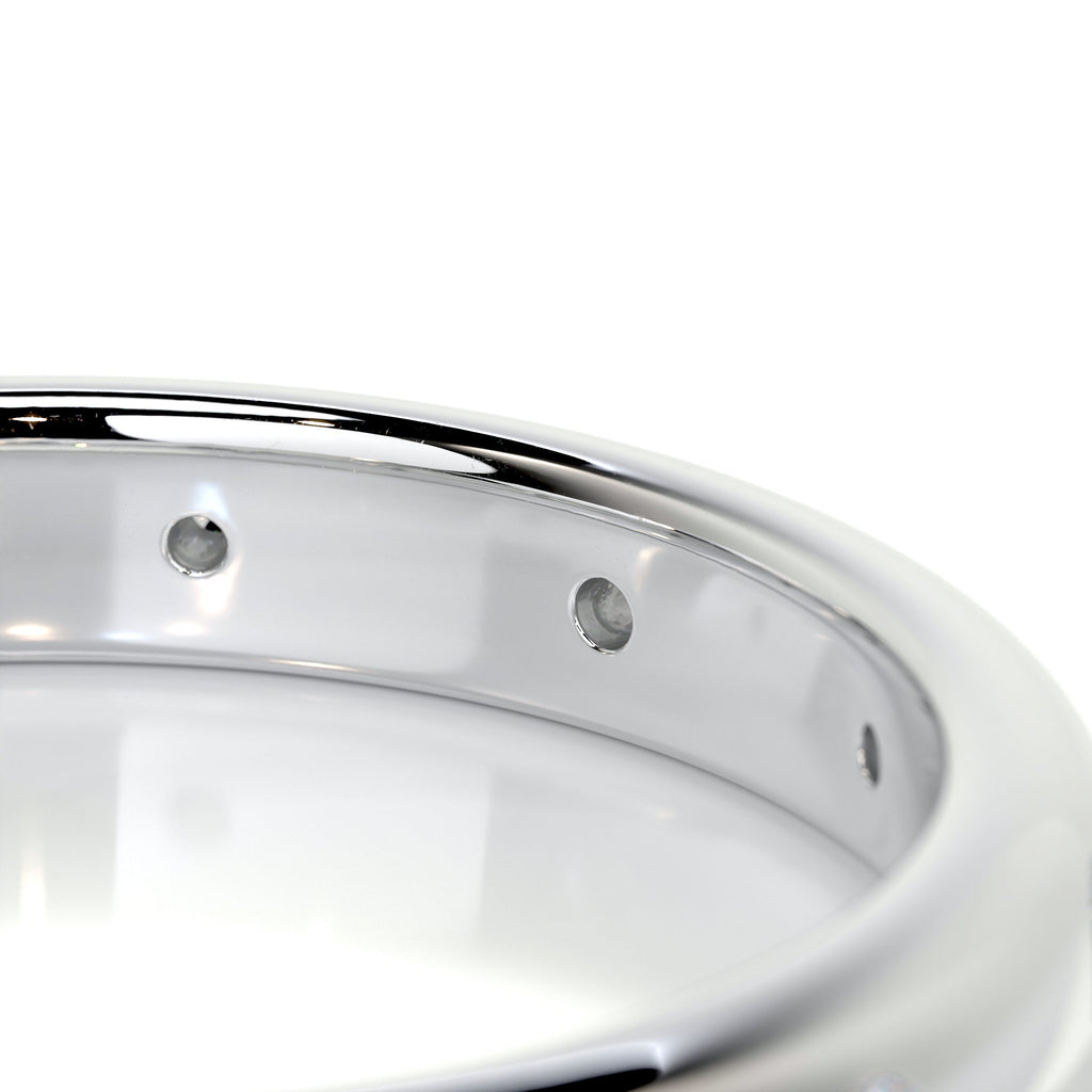 0.18 CT Round Flush Setting Lab Grown Diamond Wedding Band