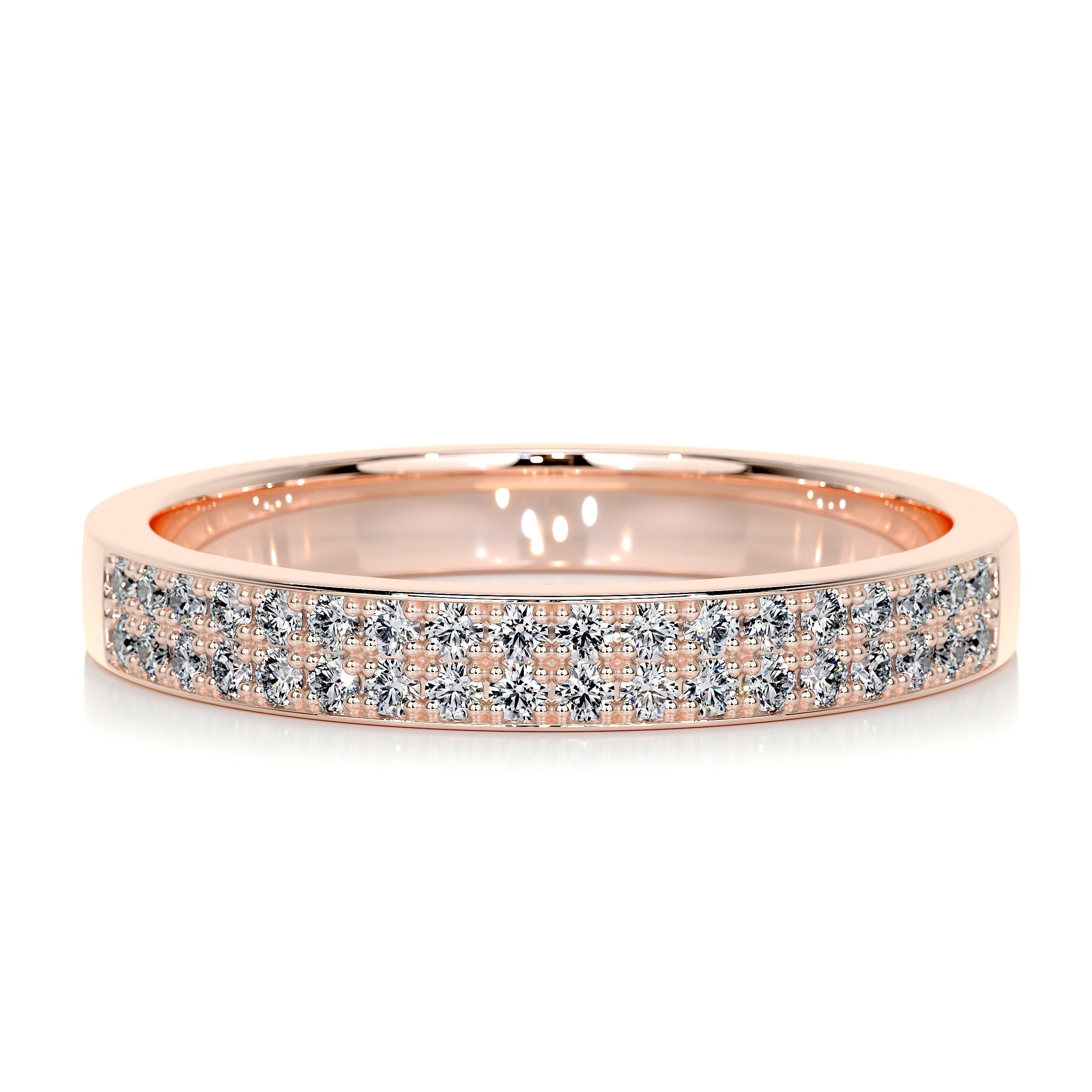 0.2 CT Round Half Eternity Lab Grown Diamond Wedding Band