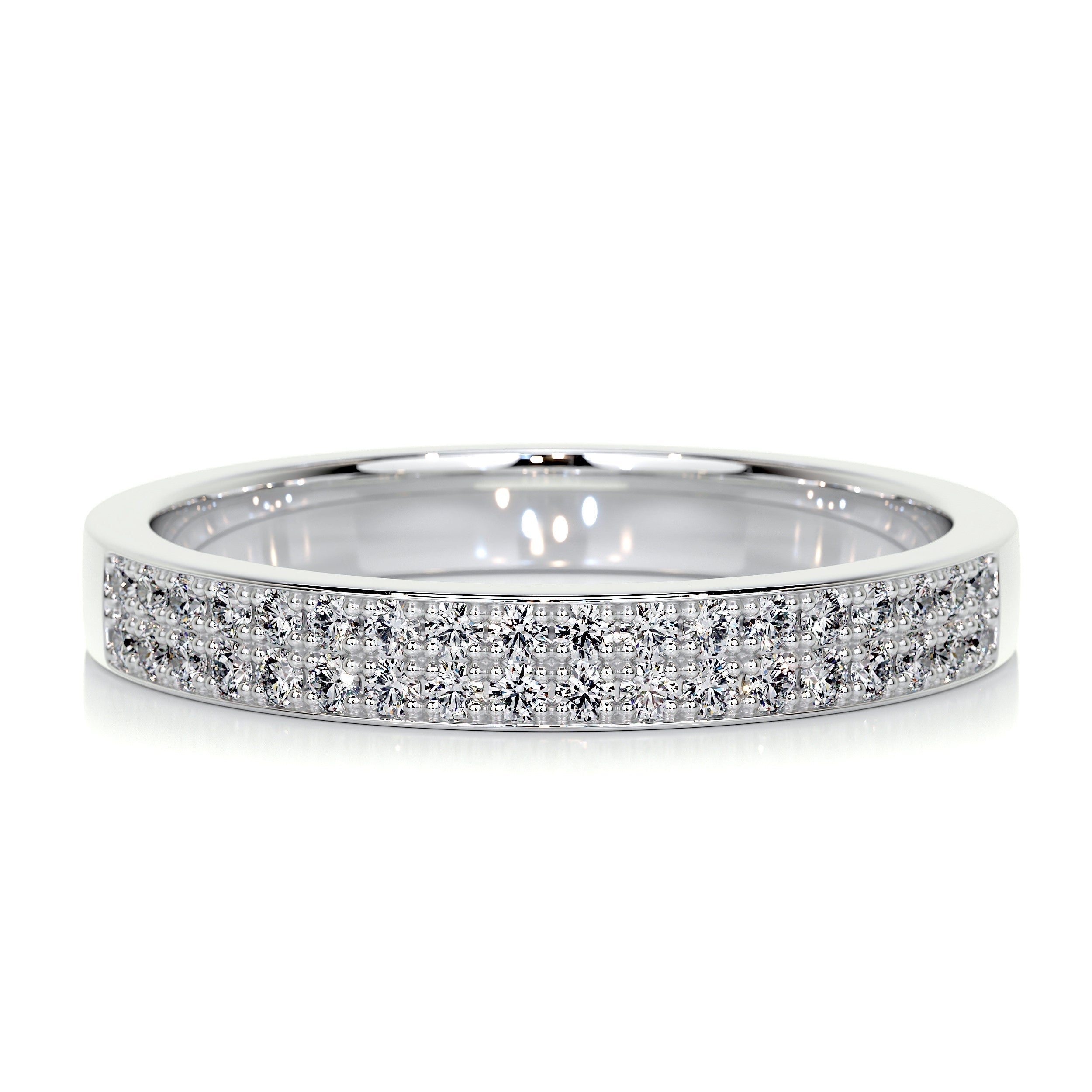 0.2 CT Round Half Eternity Lab Grown Diamond Wedding Band