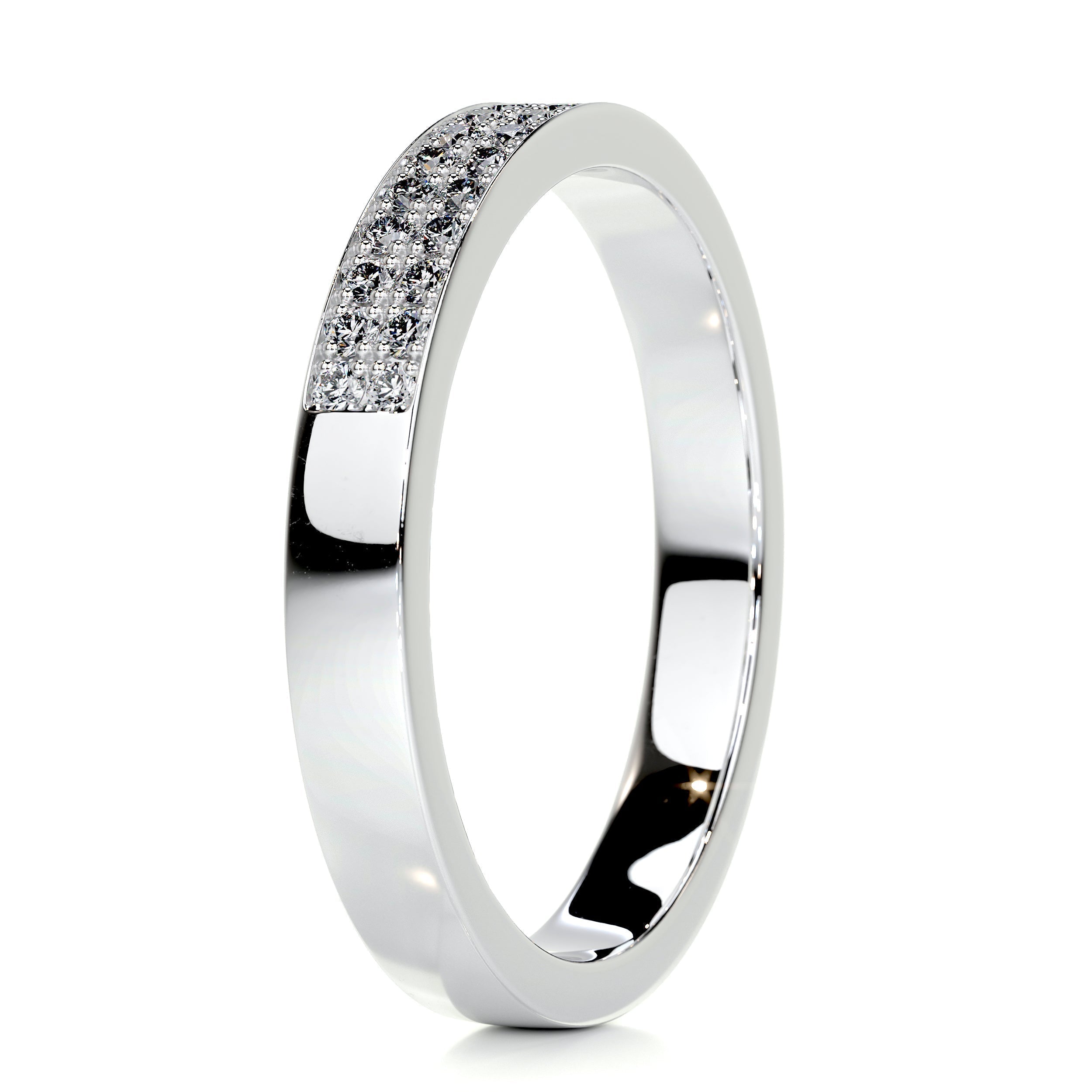 0.2 CT Round Half Eternity Lab Grown Diamond Wedding Band