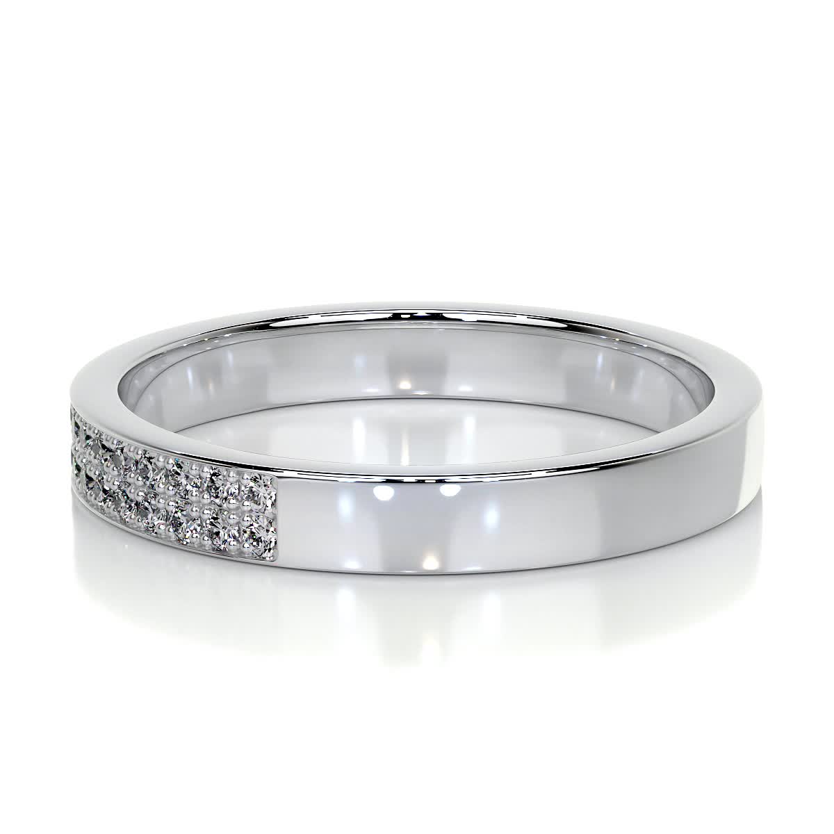 0.2 CT Round Half Eternity Lab Grown Diamond Wedding Band