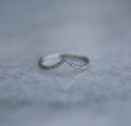 0.225 CT Round Curved Lab Grown Diamond Wedding Band