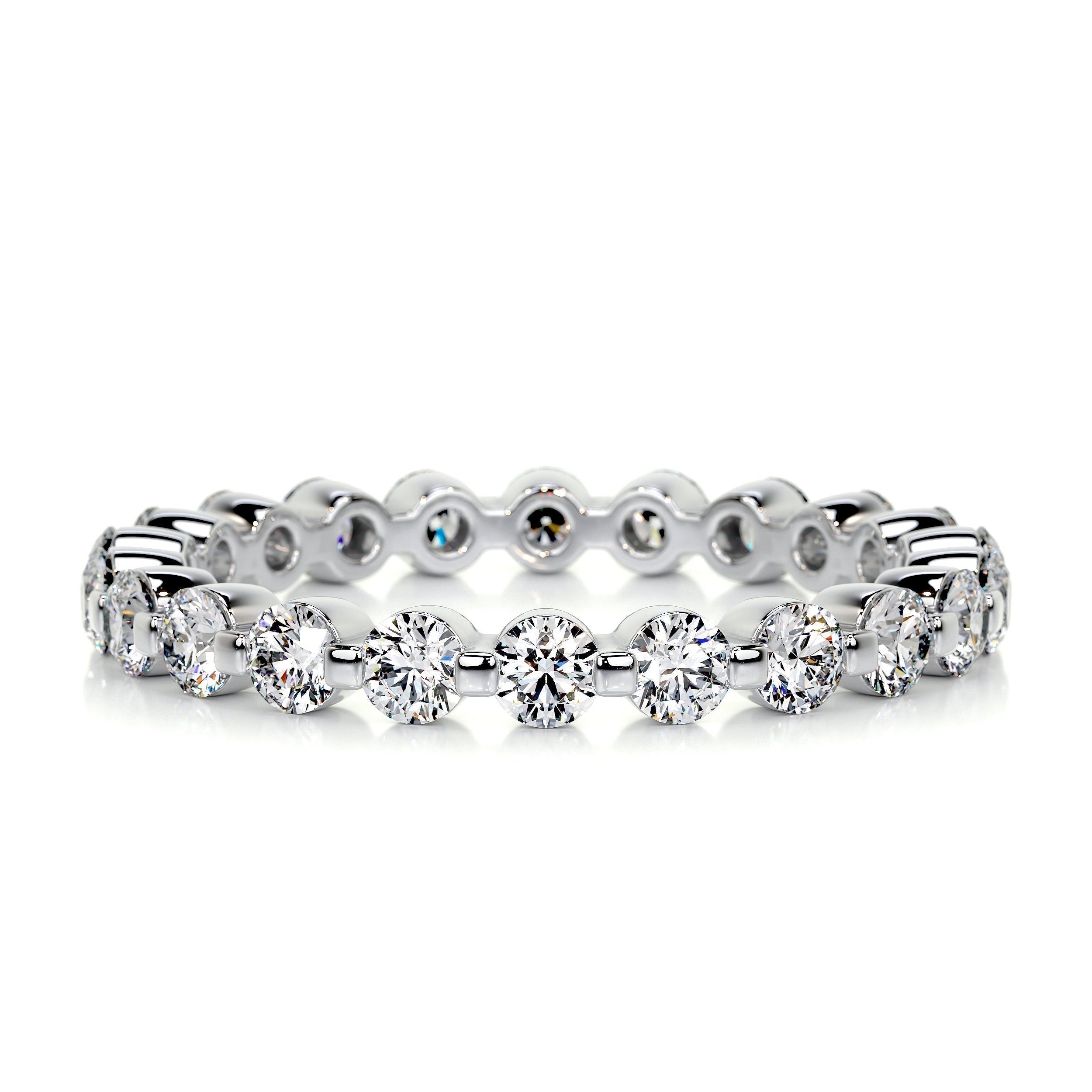 1 CT Round Full Eternity Lab Grown Diamond Wedding Band