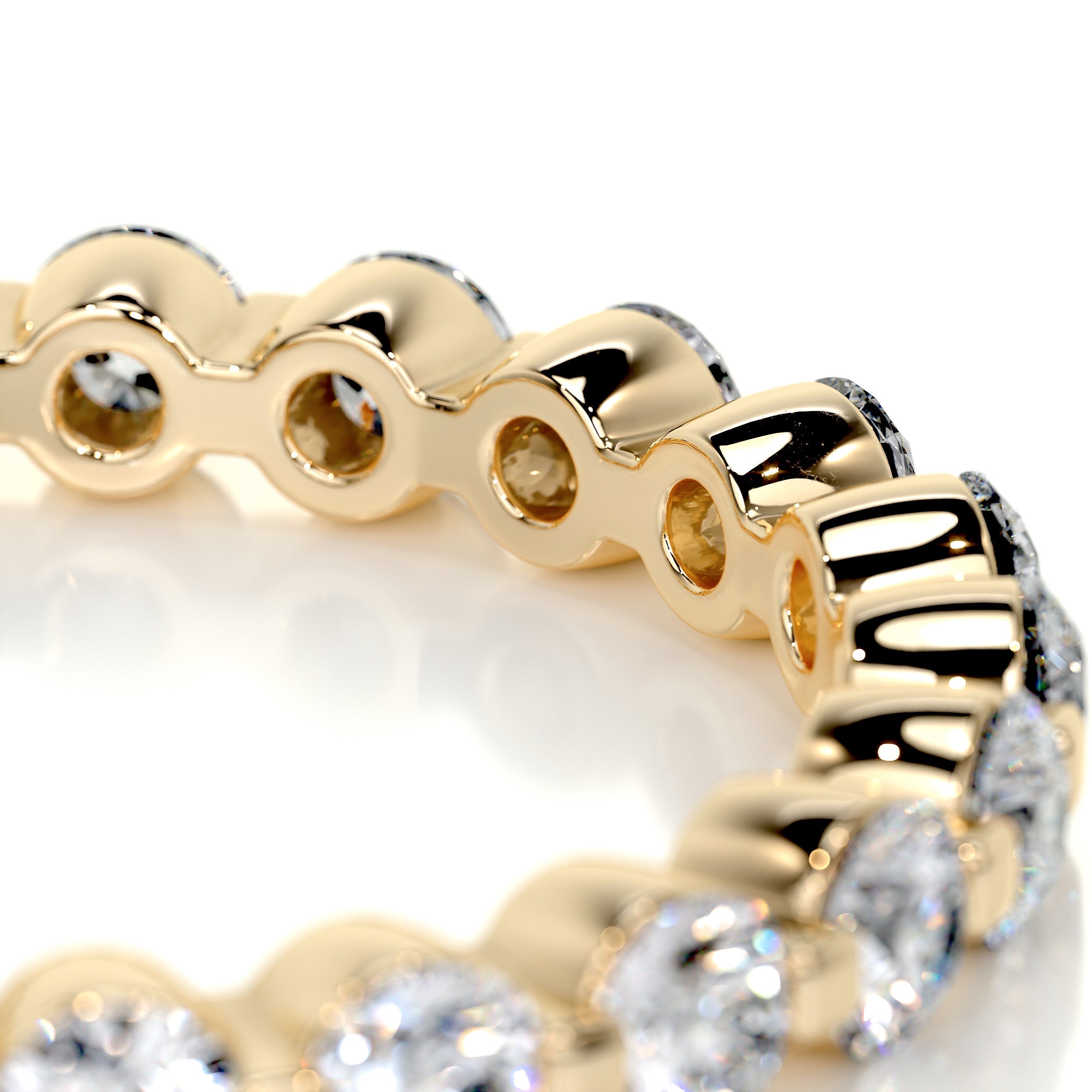 1 CT Round Full Eternity Lab Grown Diamond Wedding Band