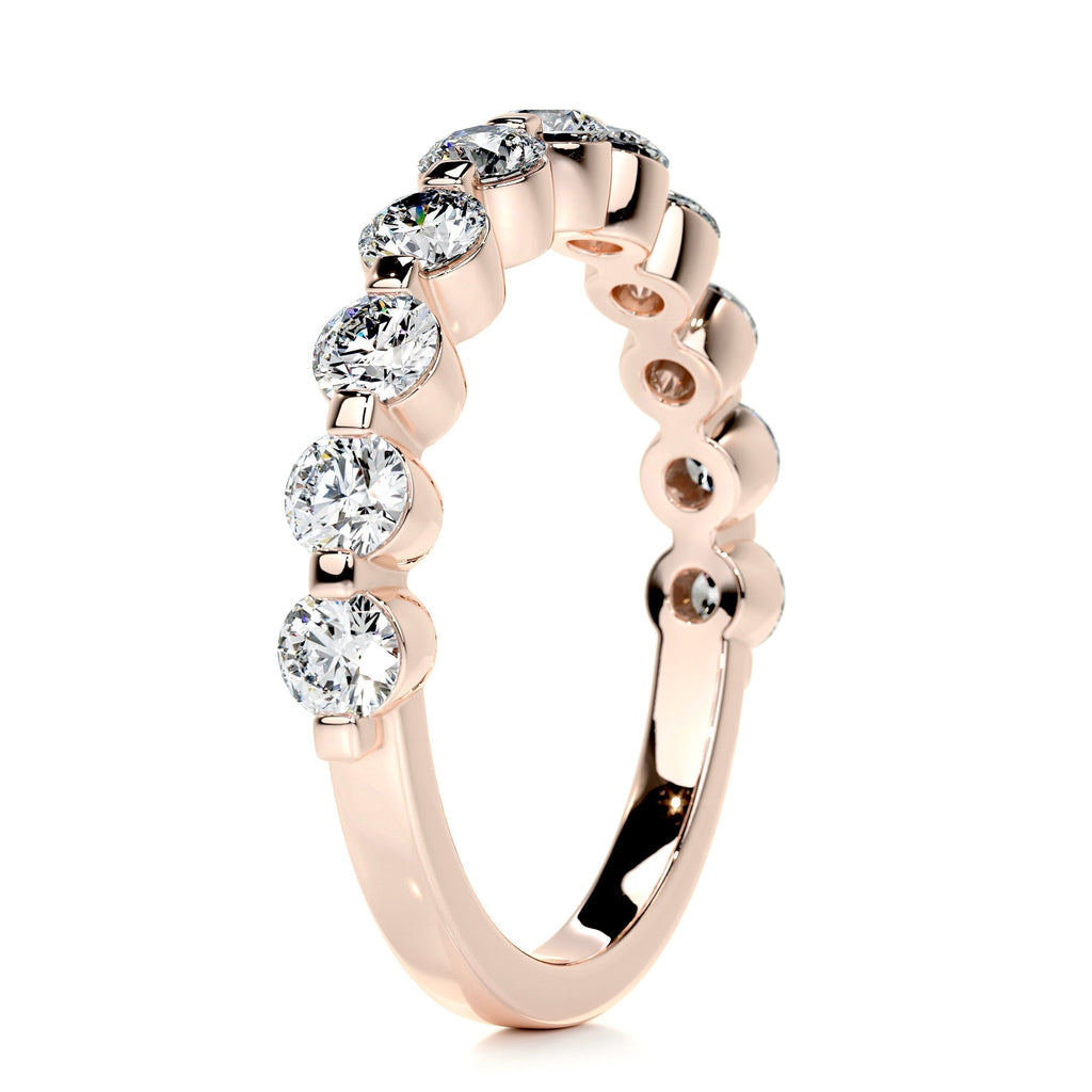 1 CT Round Half Eternity Lab Grown Diamond Wedding Band