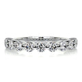 1 CT Round Half Eternity Lab Grown Diamond Wedding Band