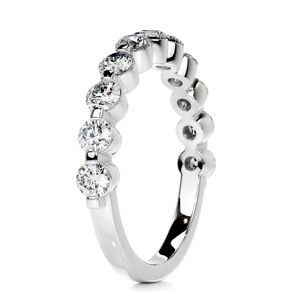 1 CT Round Half Eternity Lab Grown Diamond Wedding Band