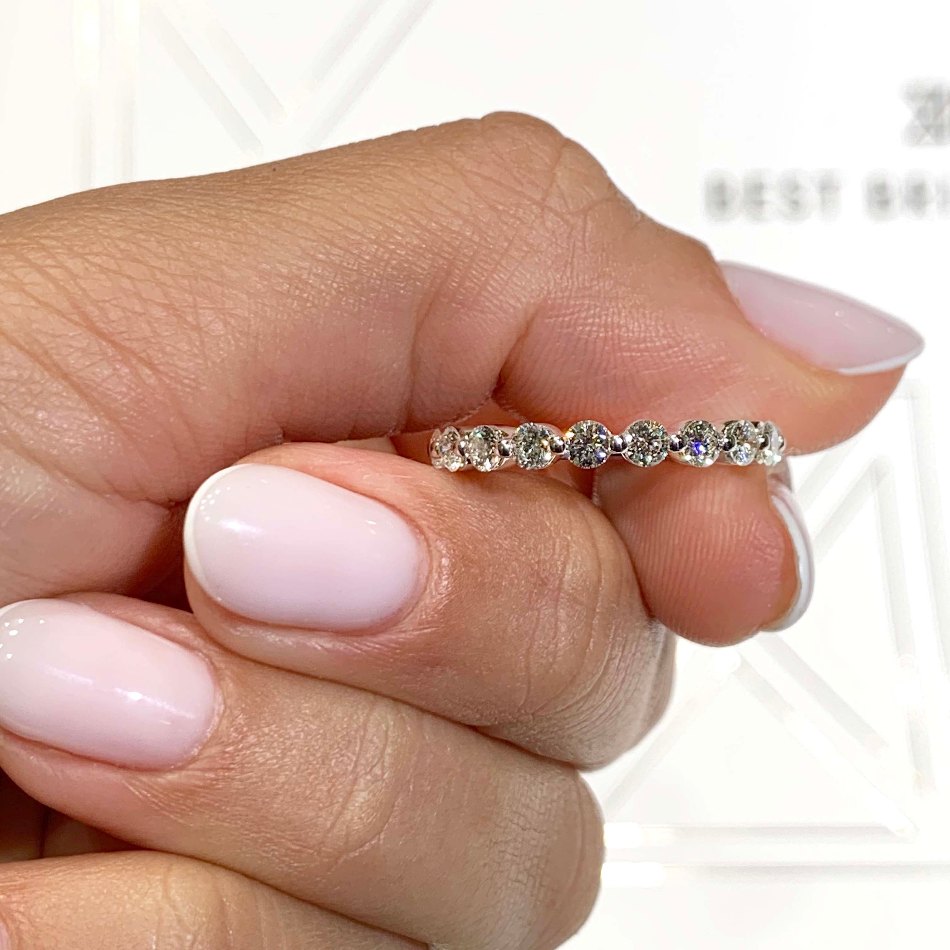 1.75 CT Round Full Eternity Lab Grown Diamond Wedding Band