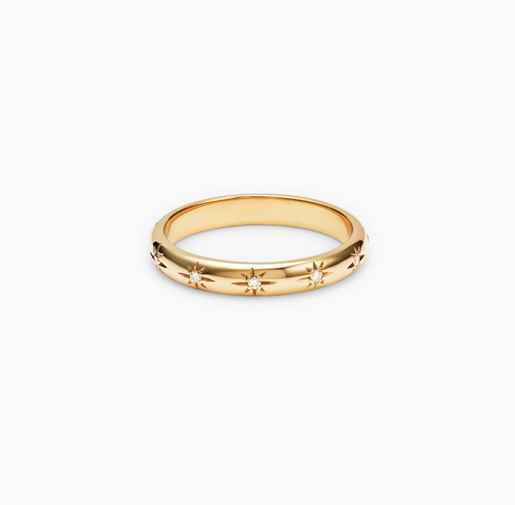 0.10 CT Round Flush Setting Lab Grown Diamond Wedding Band