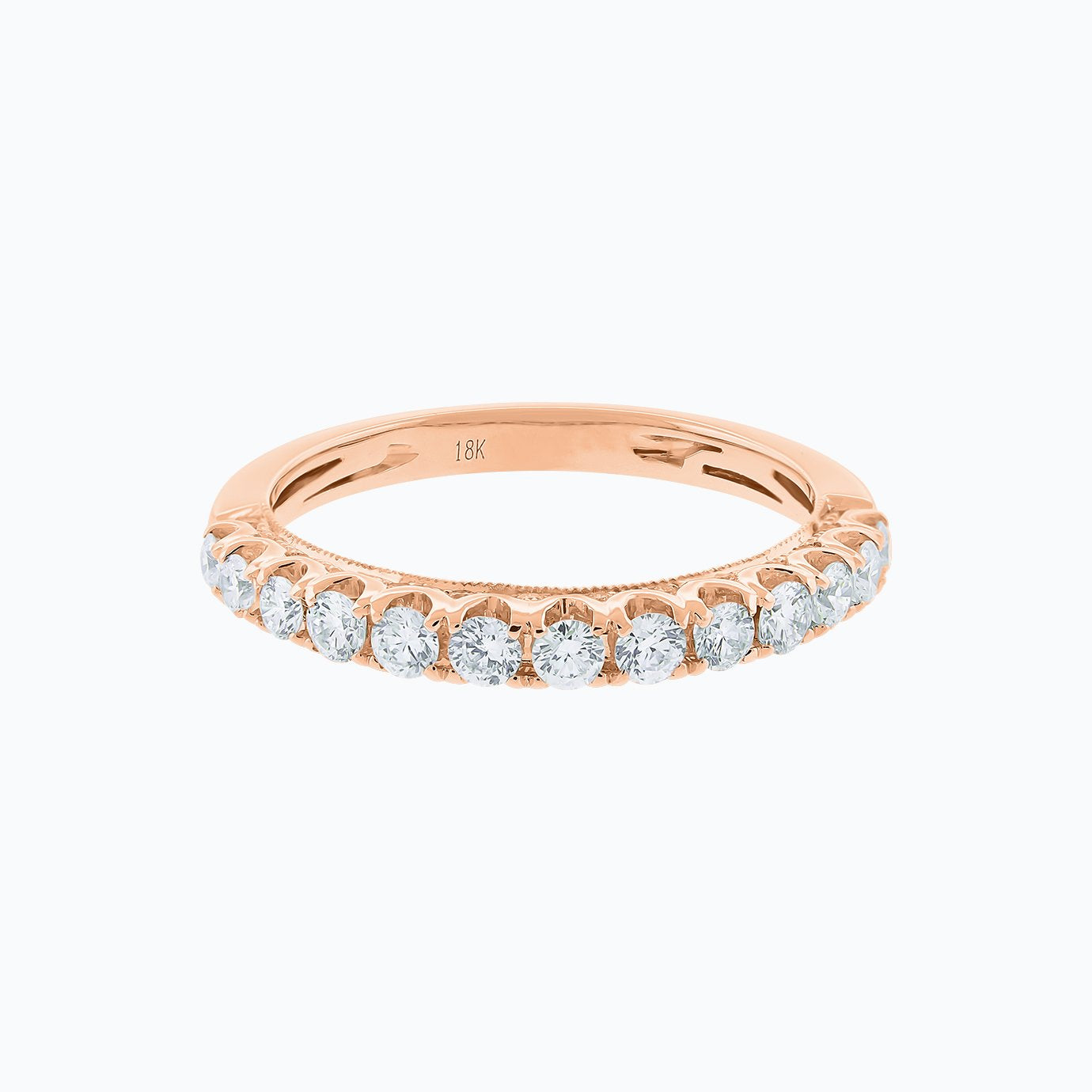 0.30 CT Round Half Eternity Lab Grown Diamond Wedding Band