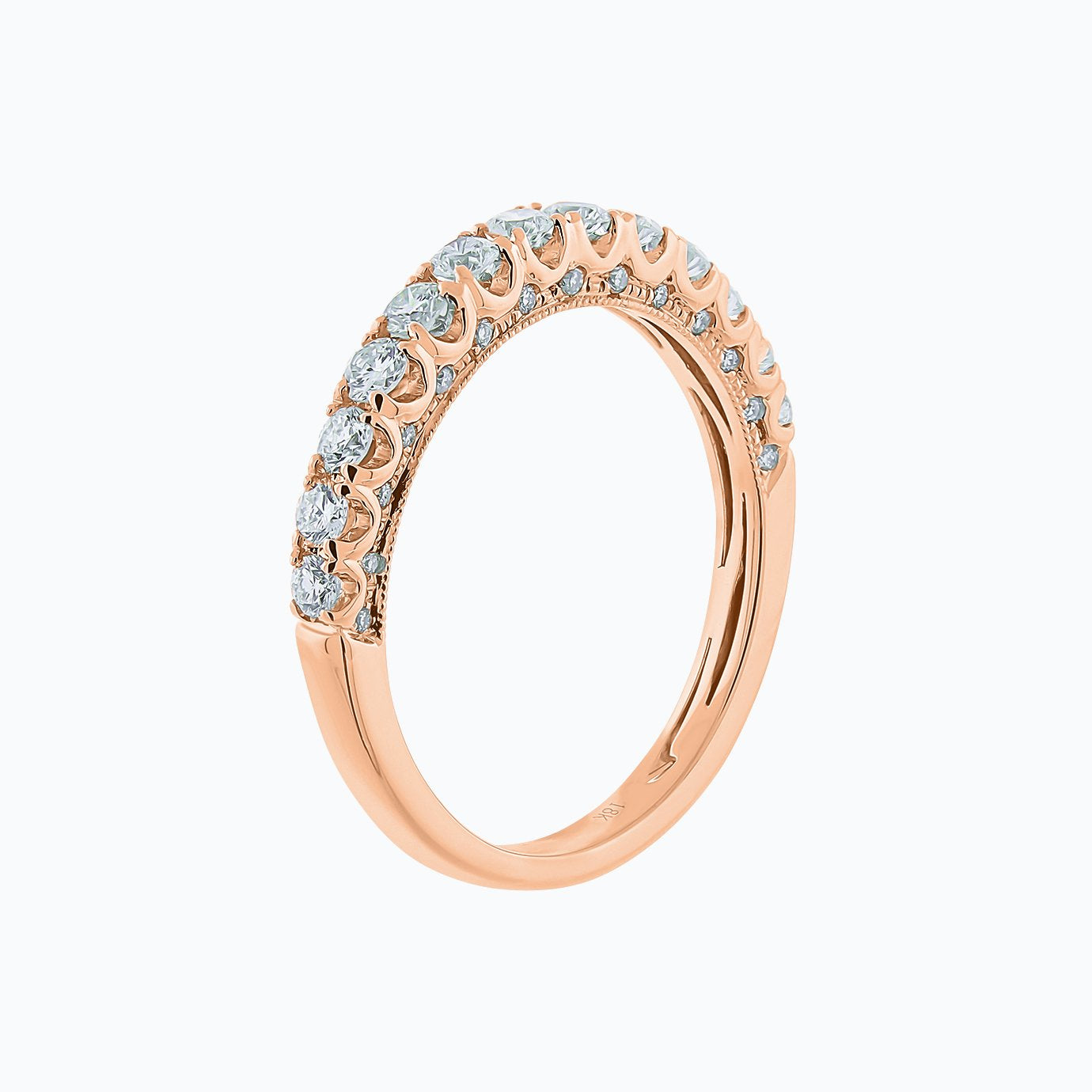 0.30 CT Round Half Eternity Lab Grown Diamond Wedding Band
