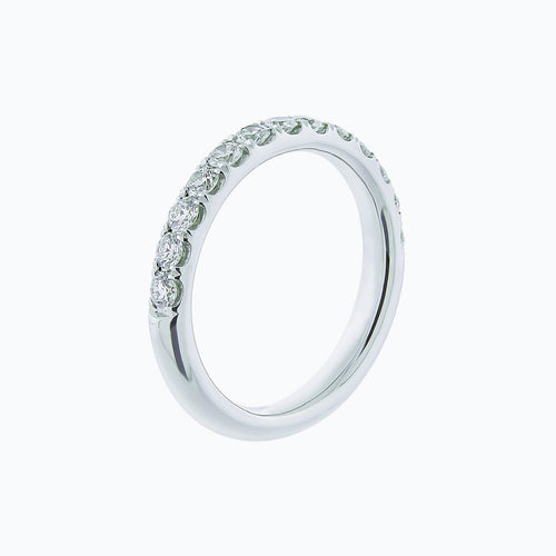 0.73 CT Round Half Eternity Lab Grown Diamond Wedding Band