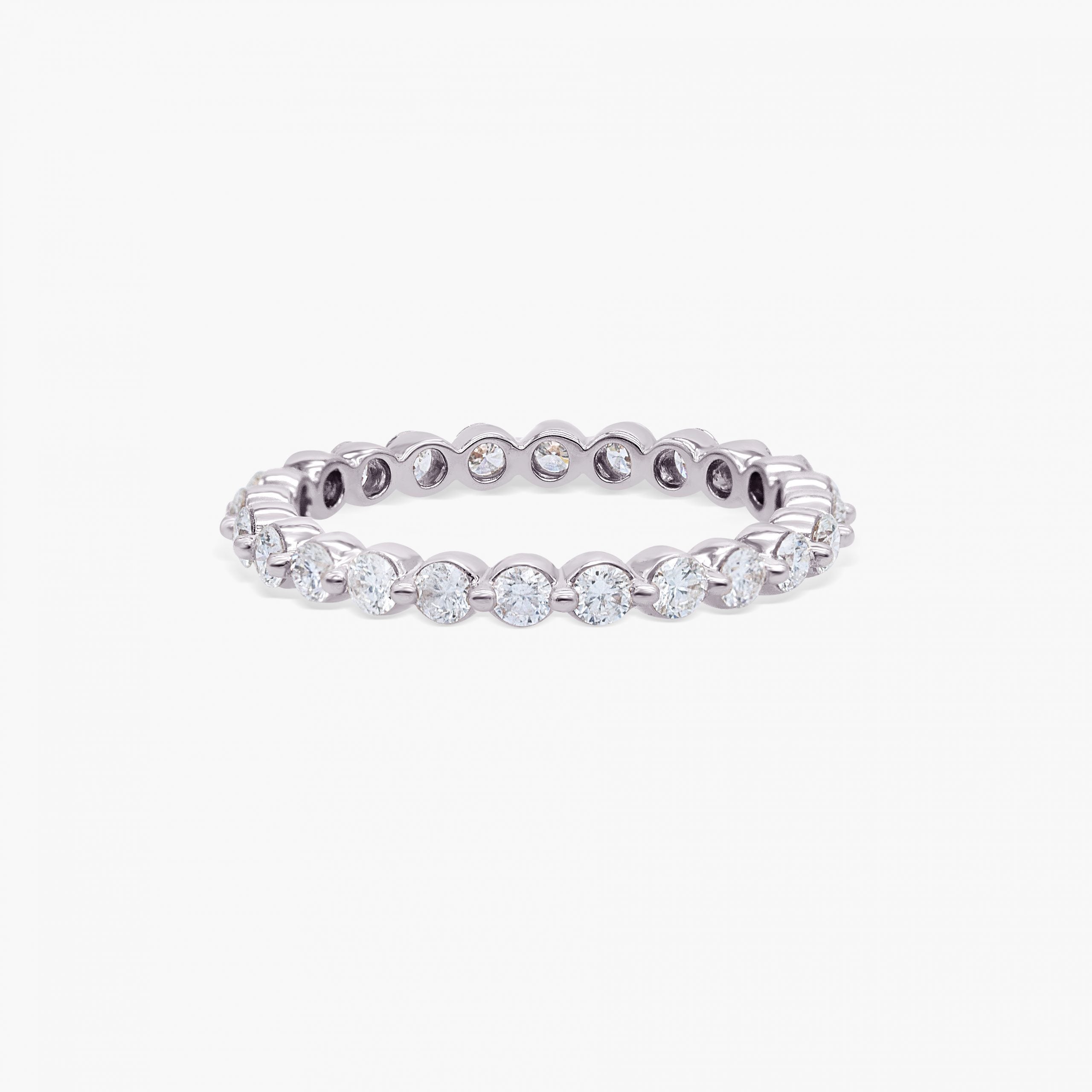 0.74 CT Round Full Eternity Lab Grown Diamond Wedding Band