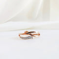 0.03 CT Round Criss Cross Lab Grown Diamond Wedding Band