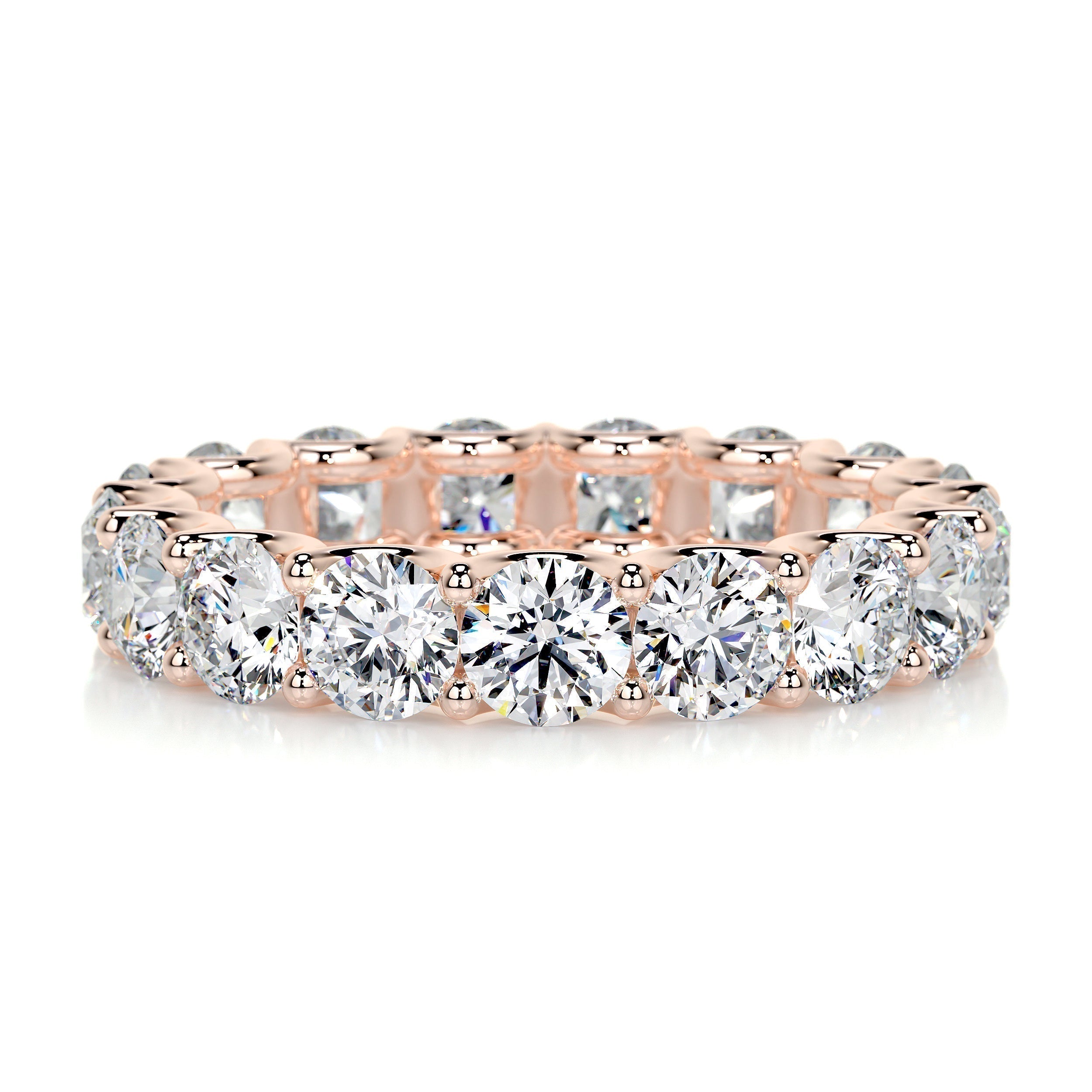 4 CT Round Full Eternity Lab Grown Diamond Wedding Band