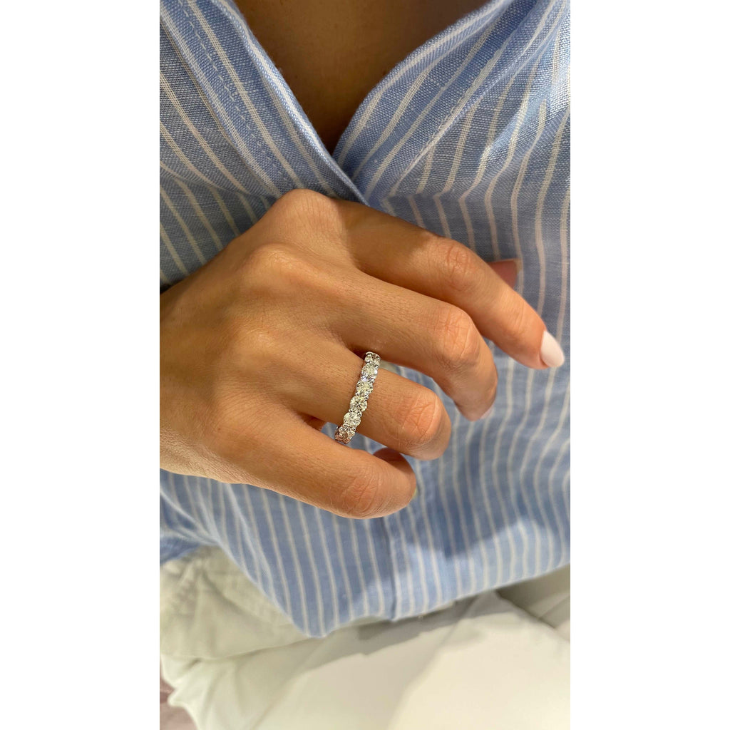 4 CT Round Full Eternity Lab Grown Diamond Wedding Band
