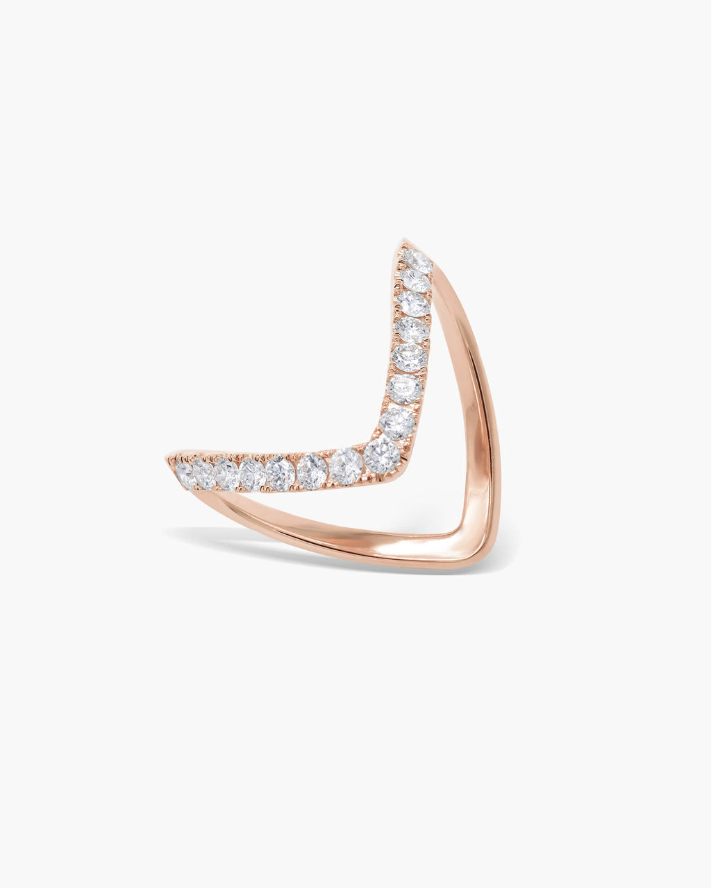 0.5 CT Round V-Shaped Lab Grown Diamond Wedding Band