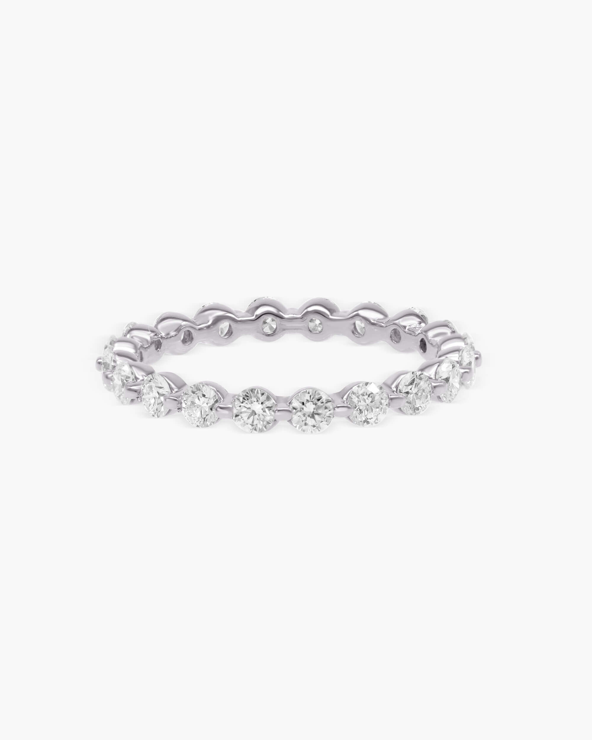 1.1 CT Round Full Eternity Lab Grown Diamond Wedding Band