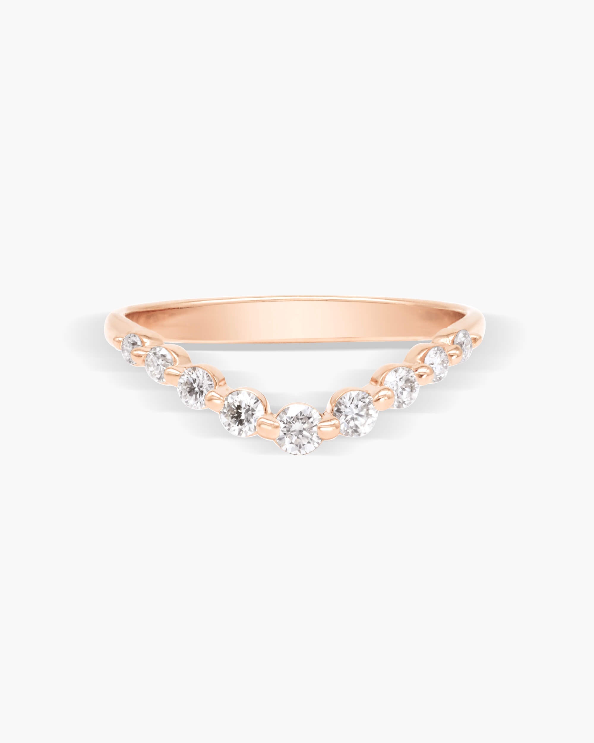 0.26 CT Round Swirl Lab Grown Diamond Wedding Band
