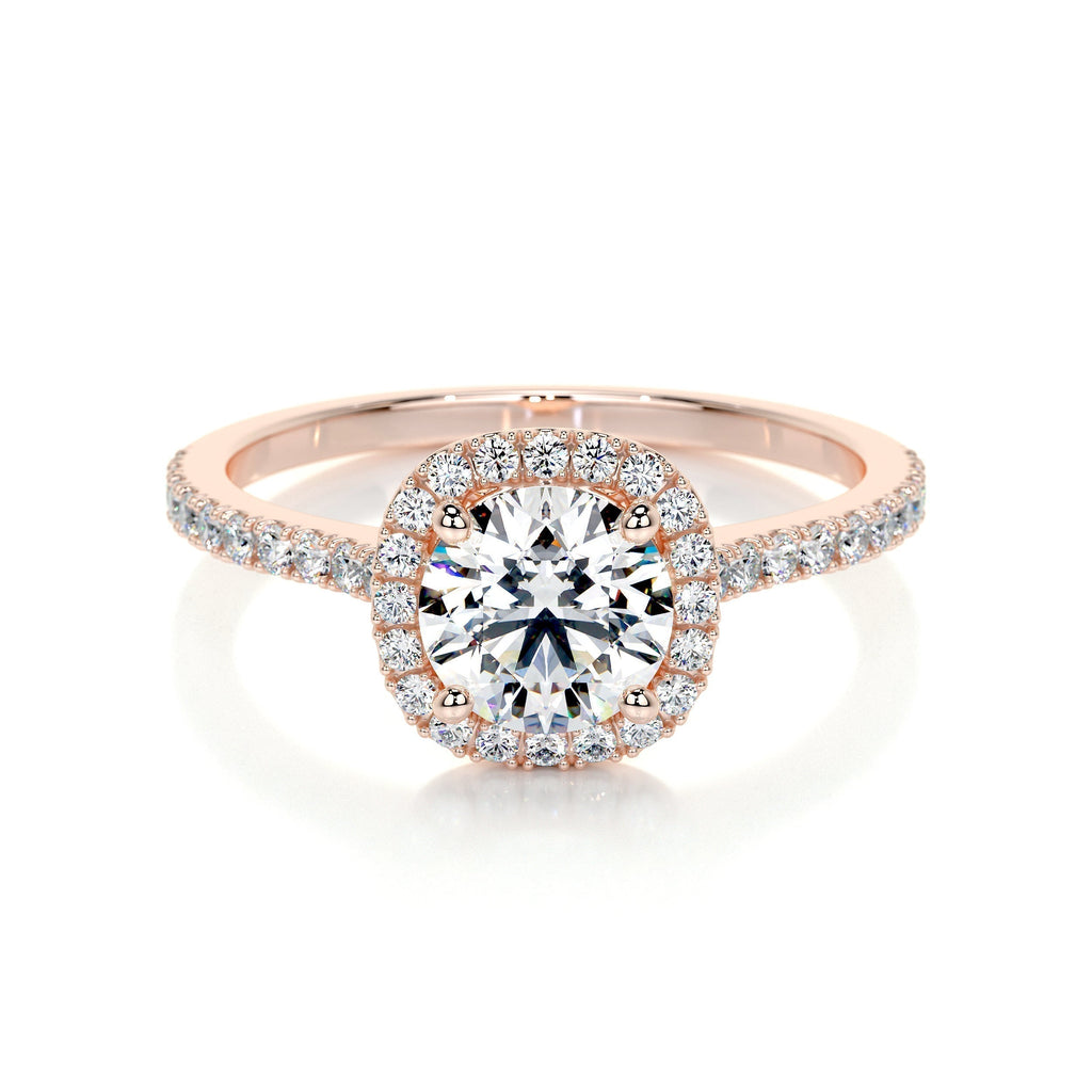 Round Halo Lab Grown Diamond Engagement Ring