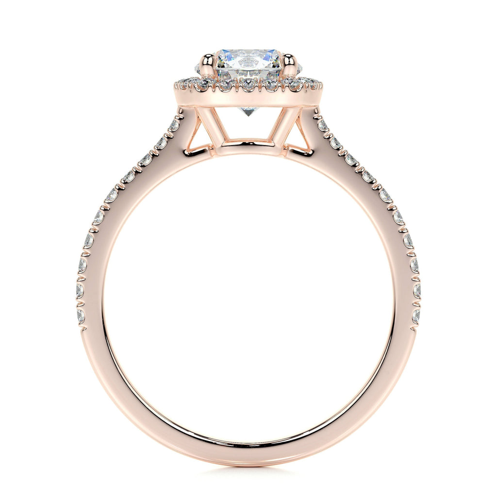 Round Halo Lab Grown Diamond Engagement Ring