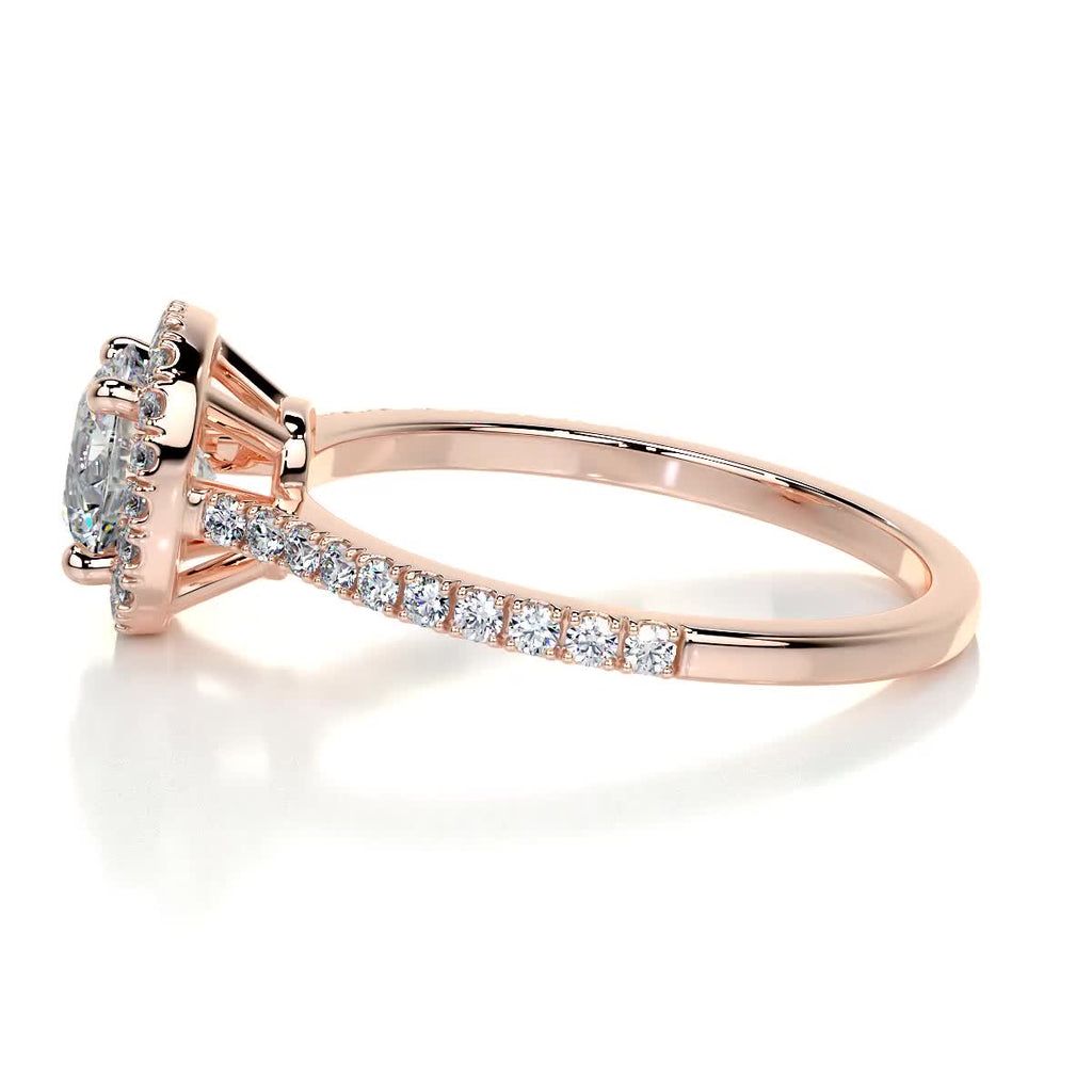 Round Halo Lab Grown Diamond Engagement Ring