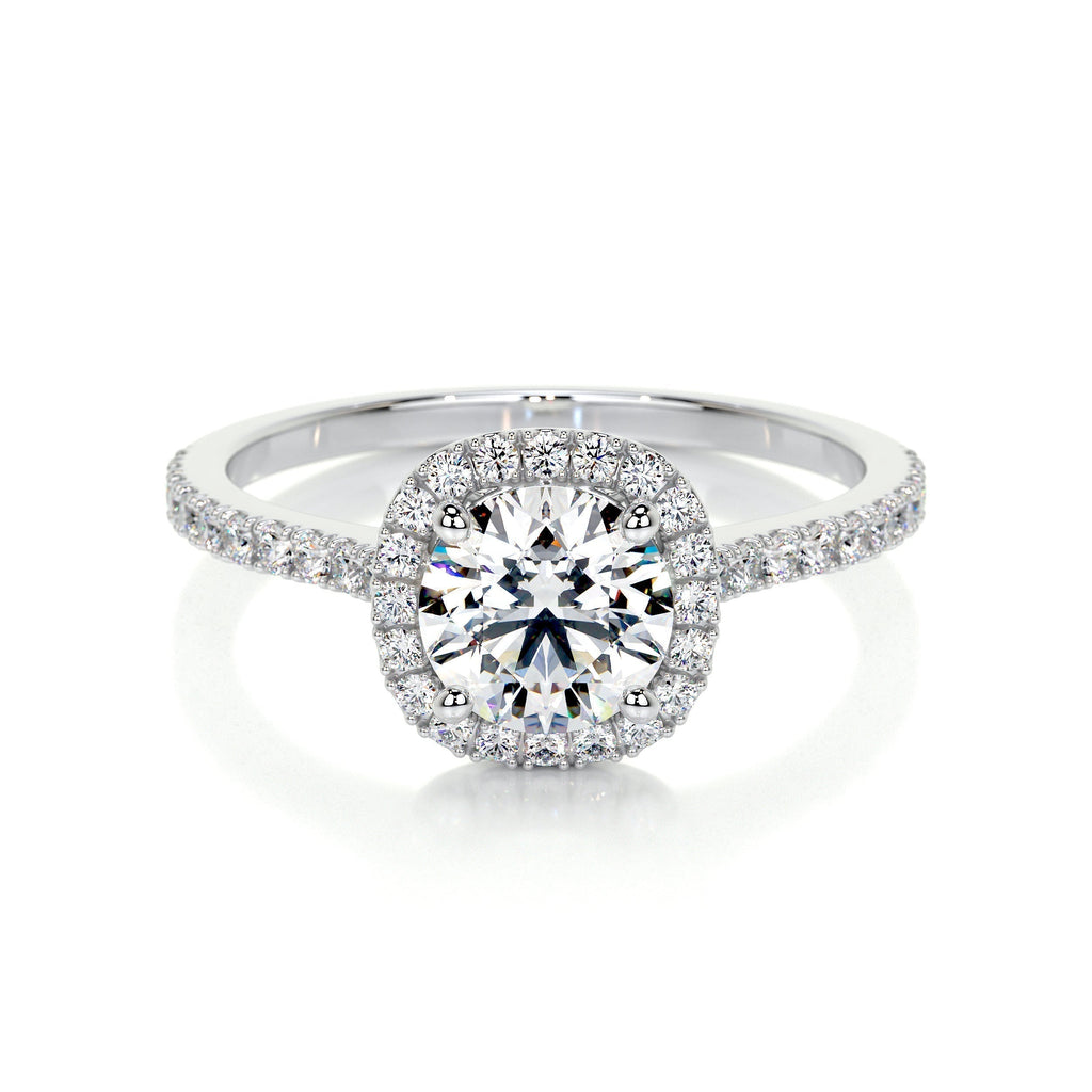 Round Halo Lab Grown Diamond Engagement Ring