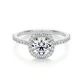 Round Halo Lab Grown Diamond Engagement Ring