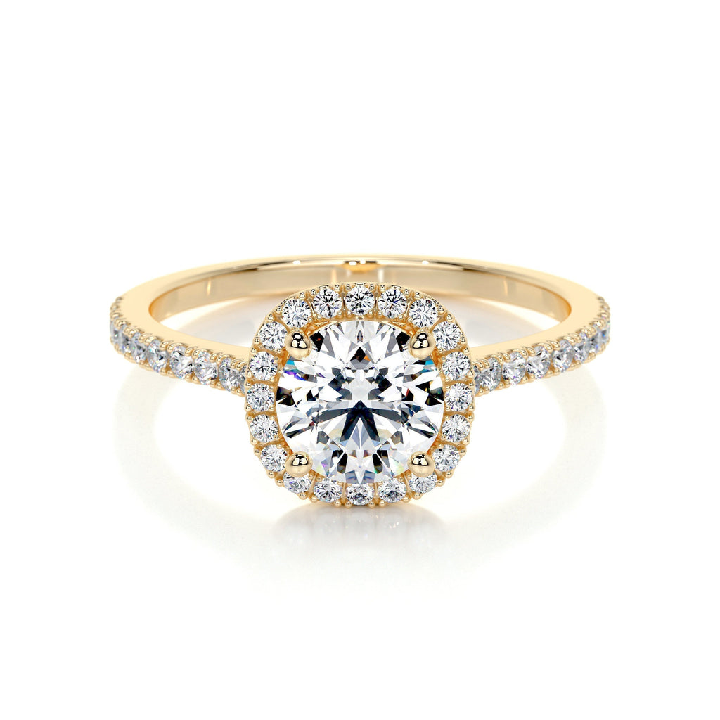 Round Halo Lab Grown Diamond Engagement Ring