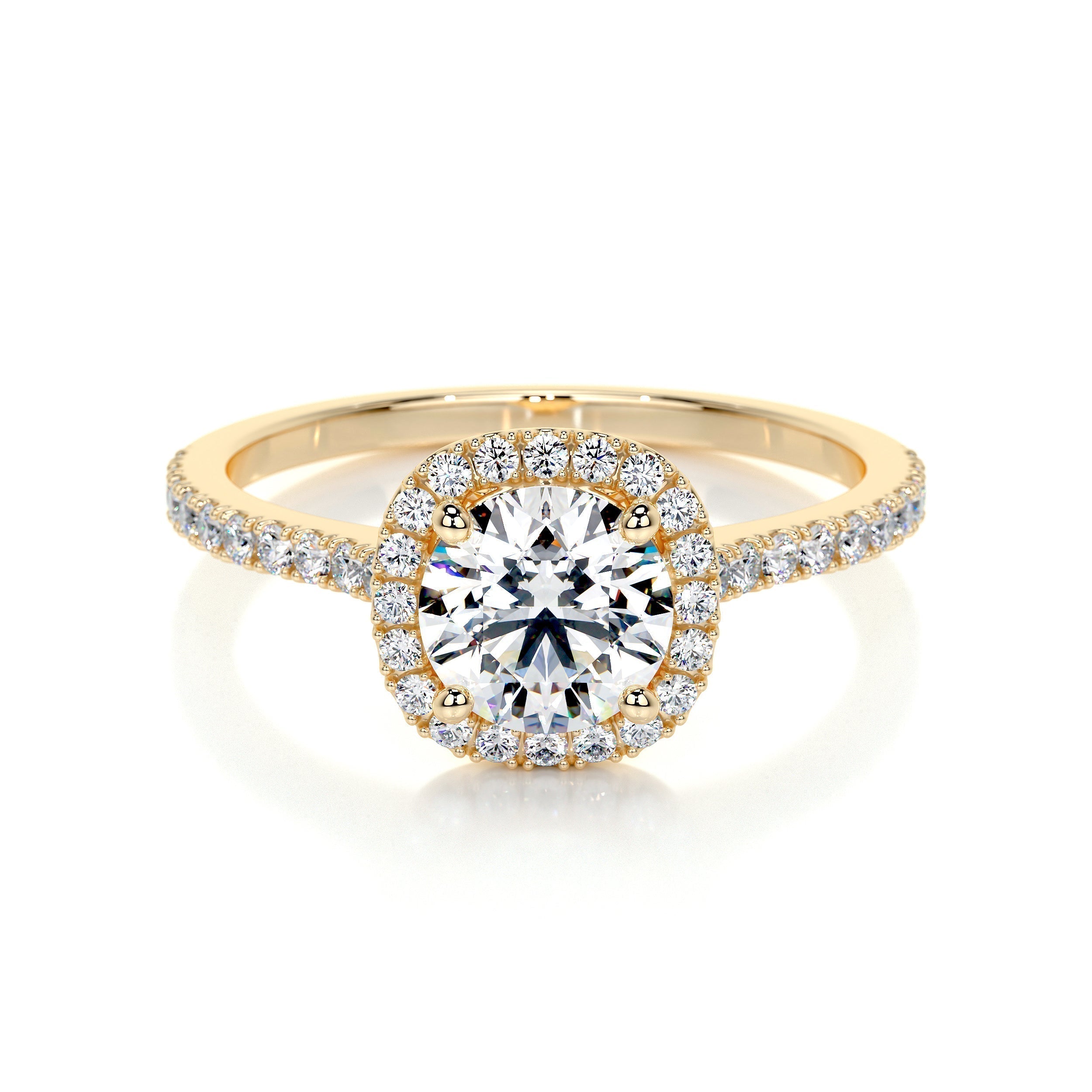 Round Halo Lab Grown Diamond Engagement Ring