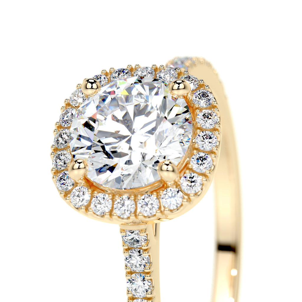Round Halo Lab Grown Diamond Engagement Ring