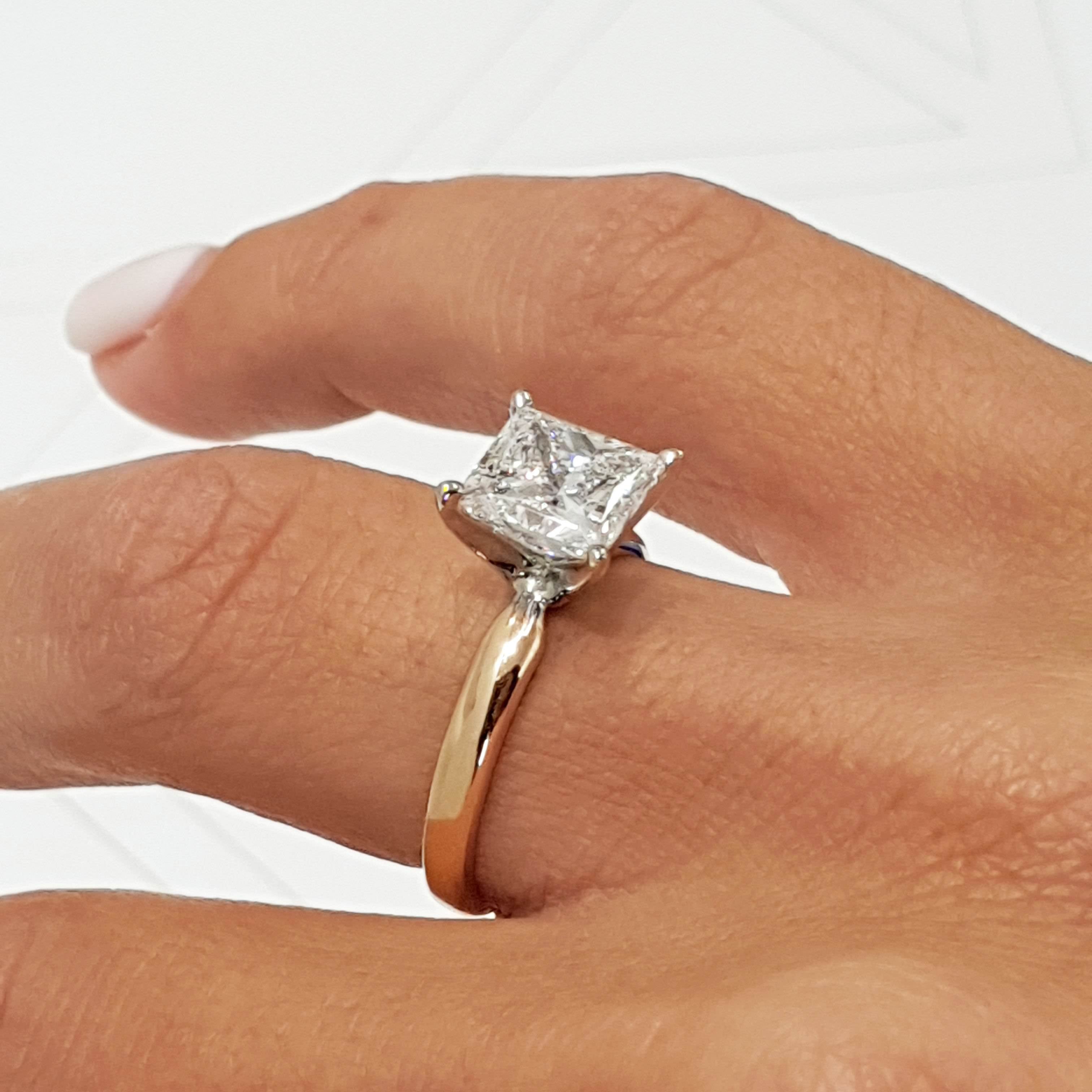 Princess Solitaire Lab Grown Diamond Engagement Ring