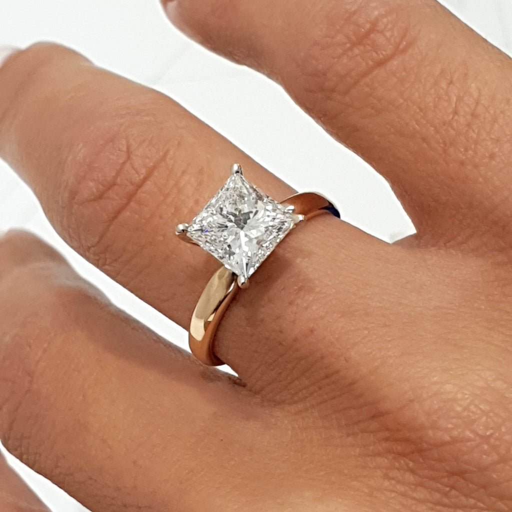 Princess Solitaire Lab Grown Diamond Engagement Ring