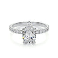 Pear Pave Lab Grown Diamond Engagement Ring