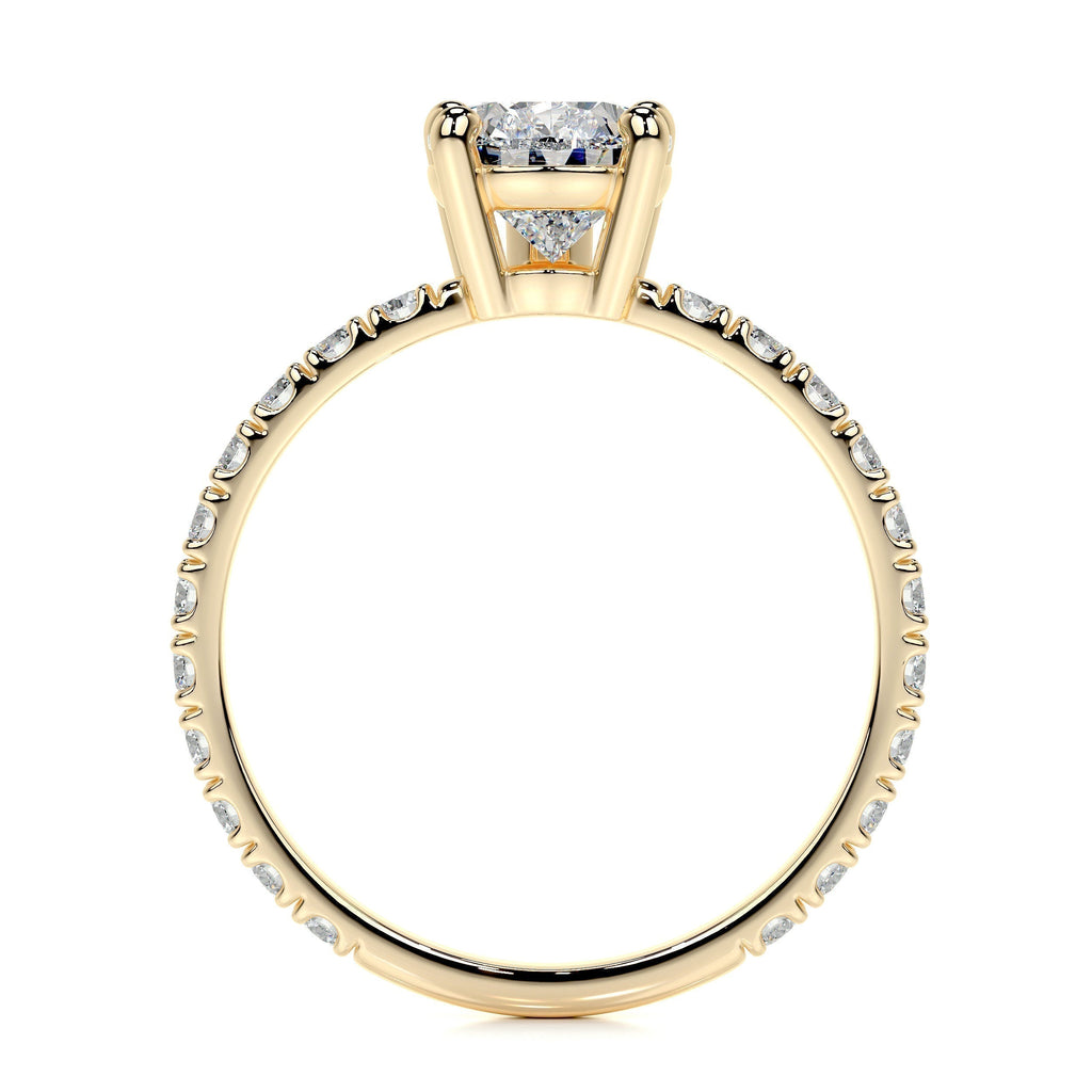 Pear Pave Lab Grown Diamond Engagement Ring