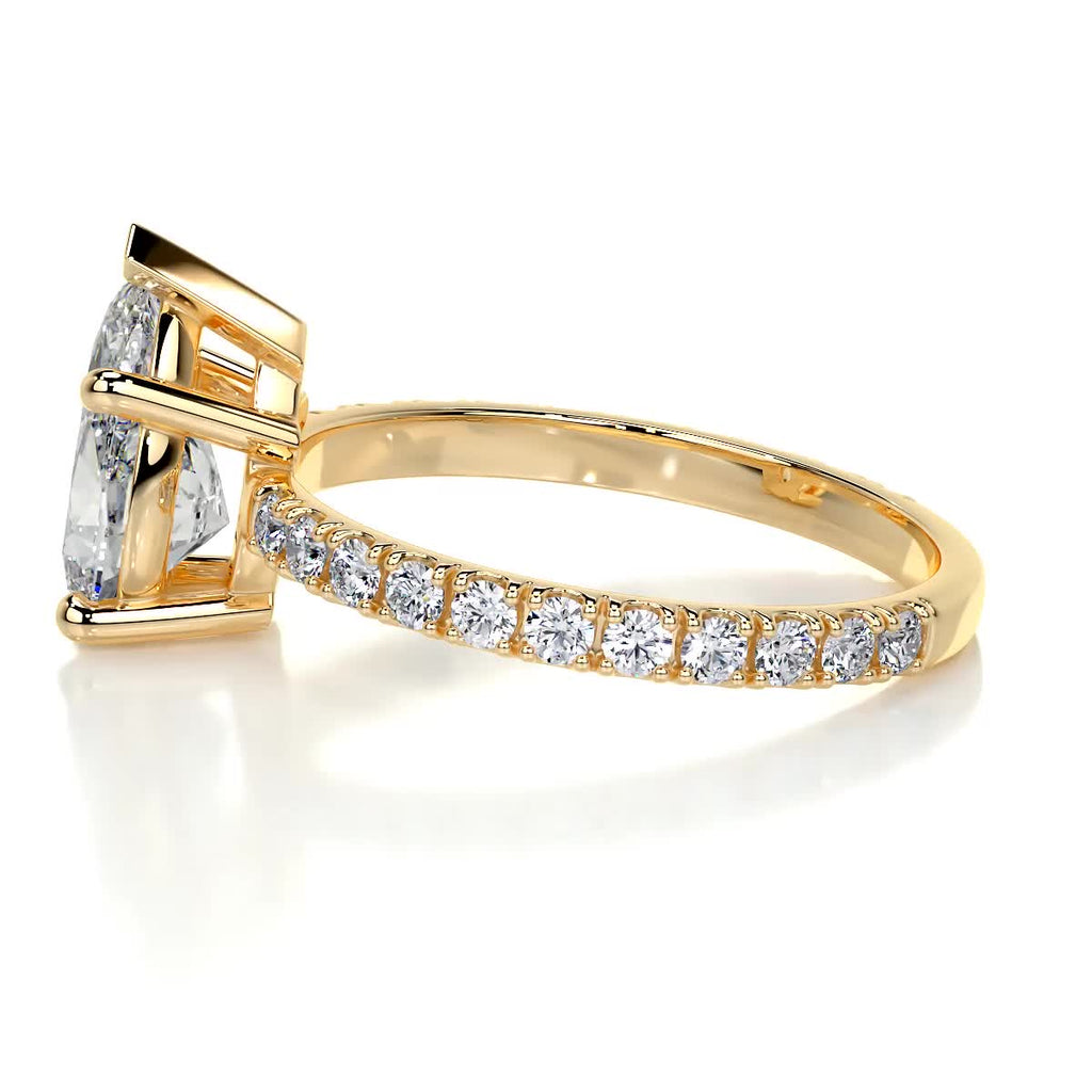 Pear Pave Lab Grown Diamond Engagement Ring