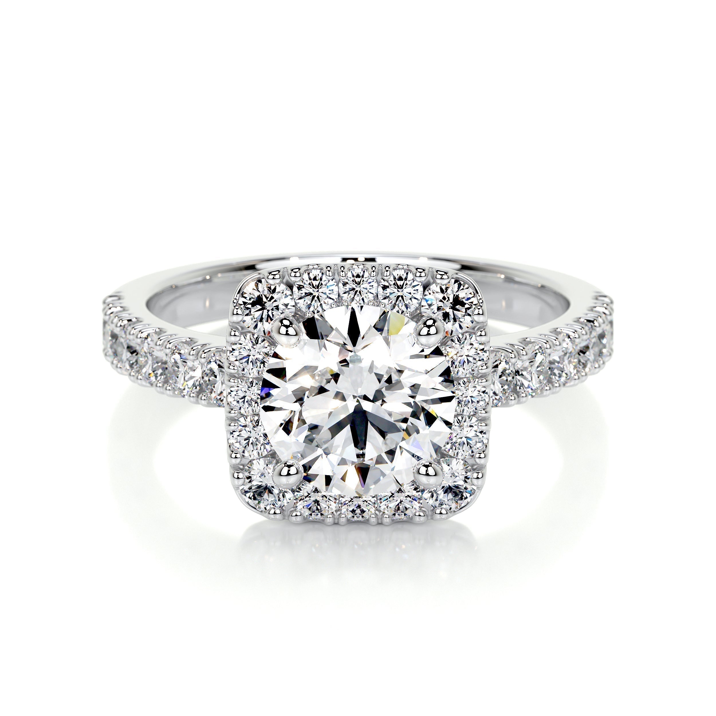 Round Halo Lab Grown Diamond Engagement Ring