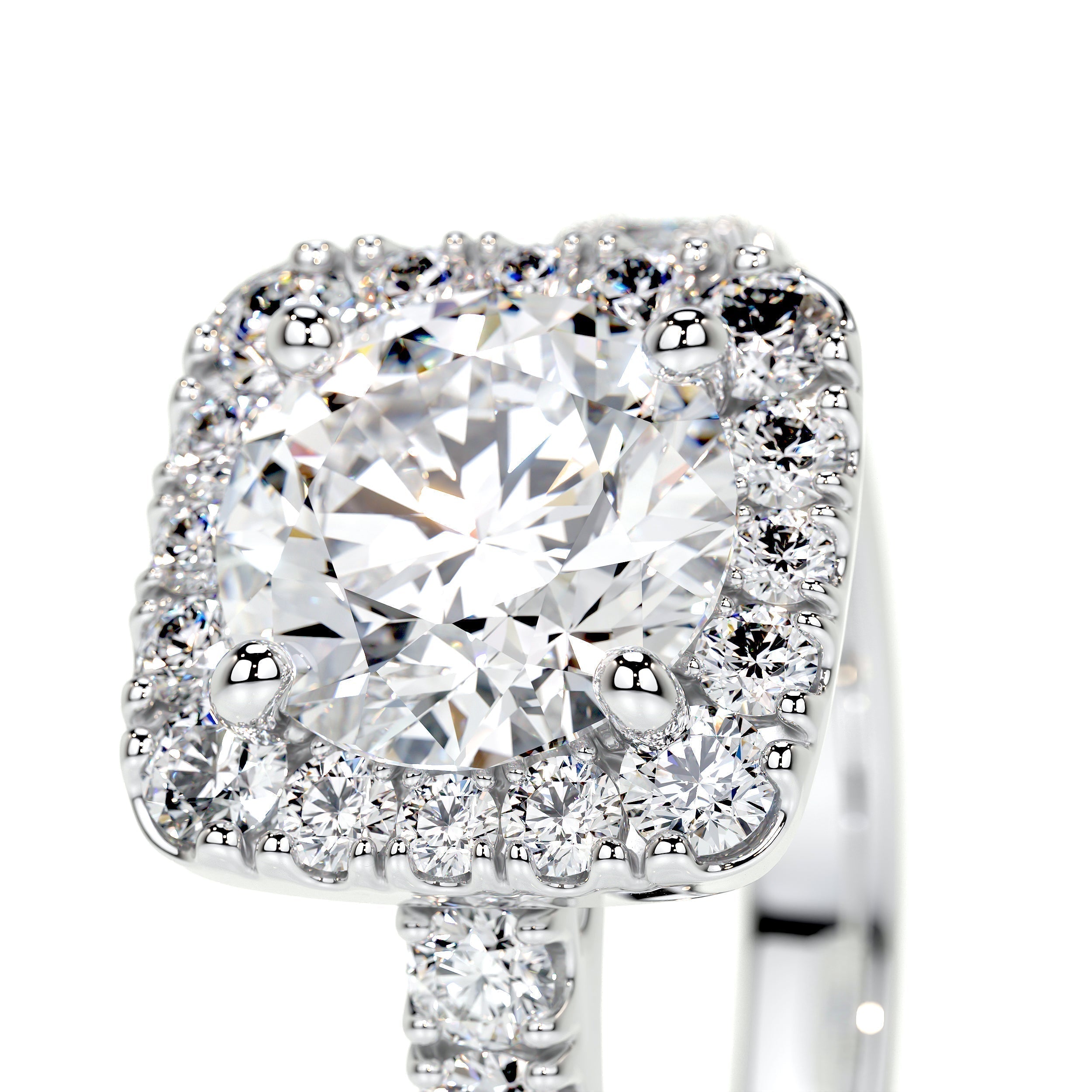 Round Halo Lab Grown Diamond Engagement Ring