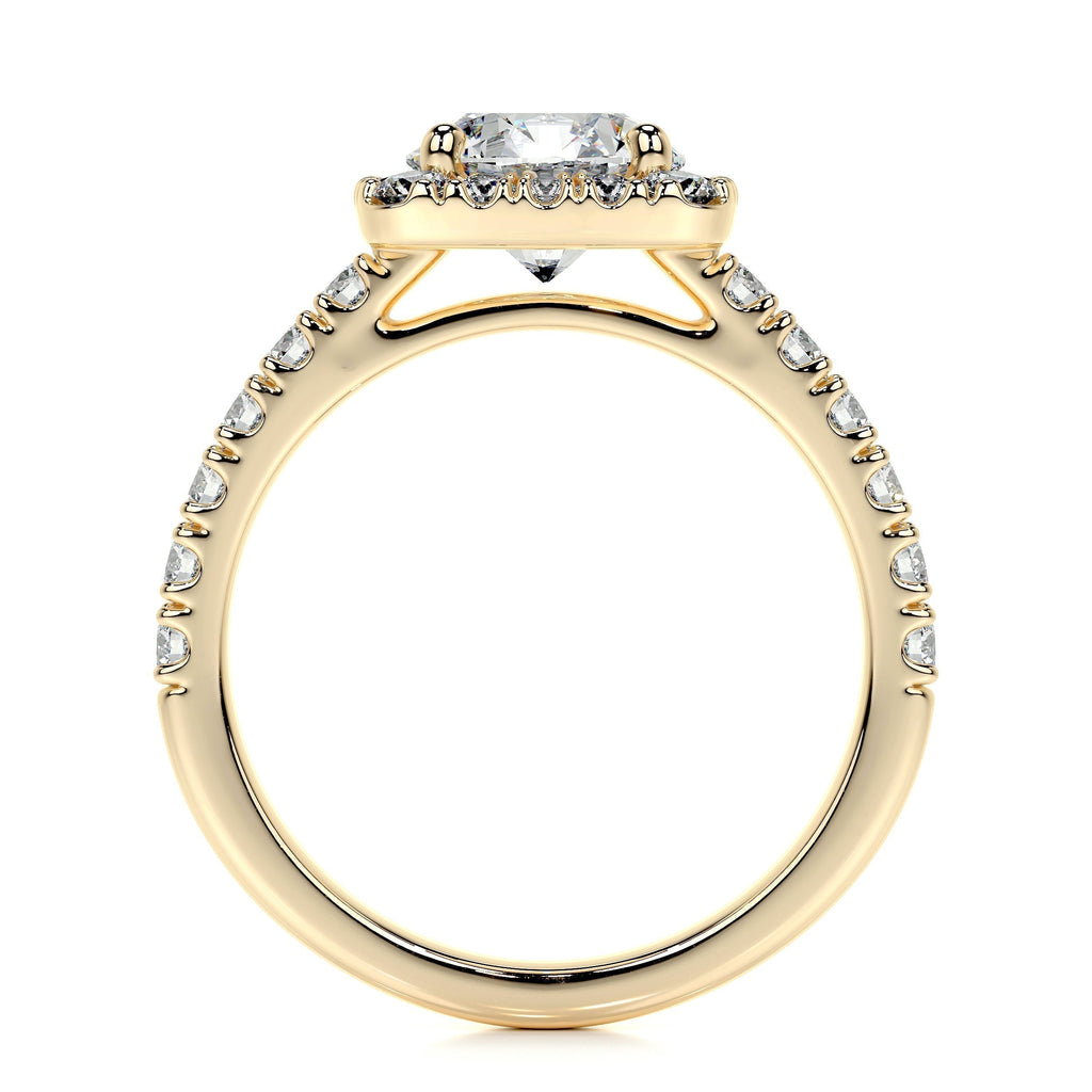 Round Halo Lab Grown Diamond Engagement Ring