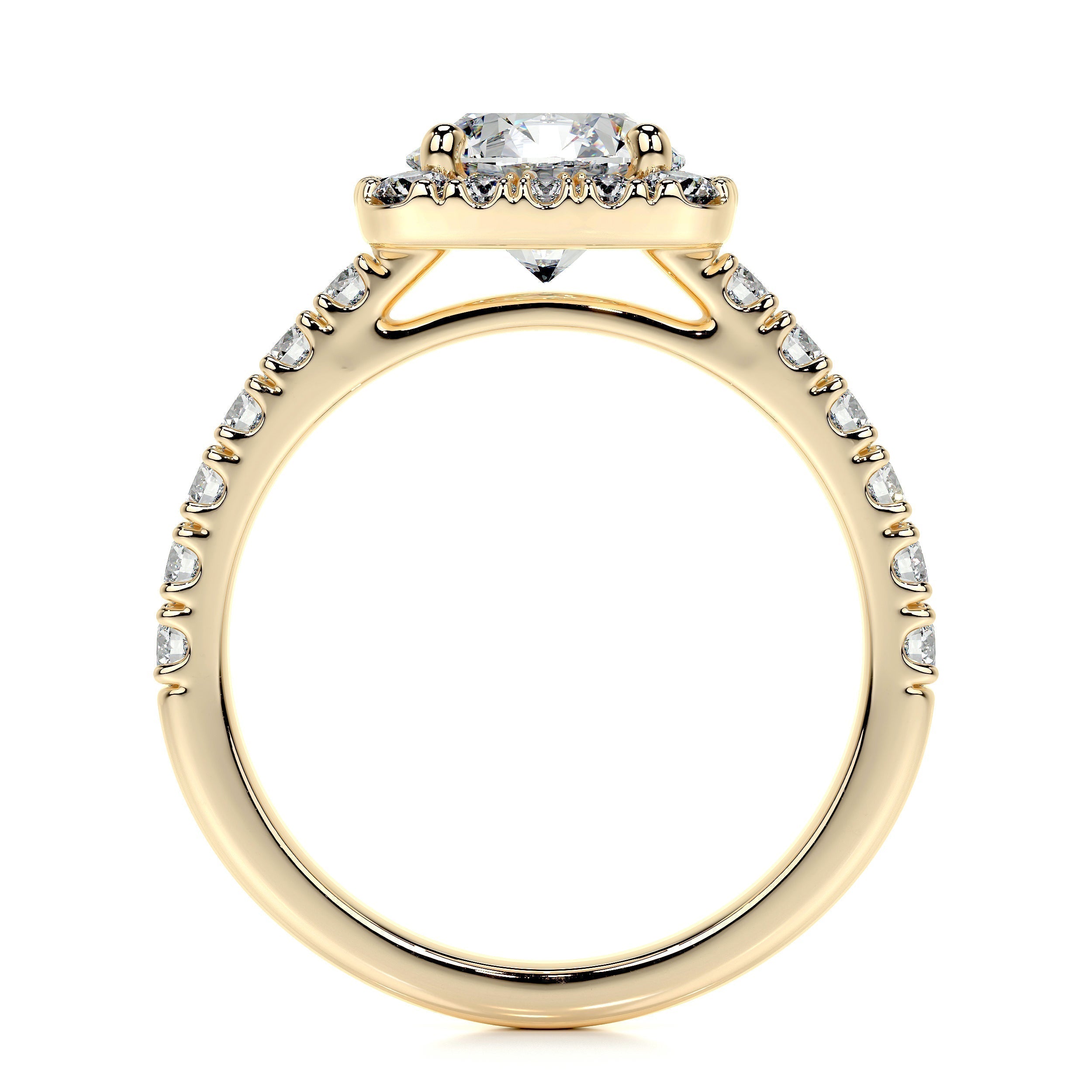 Round Halo Lab Grown Diamond Engagement Ring