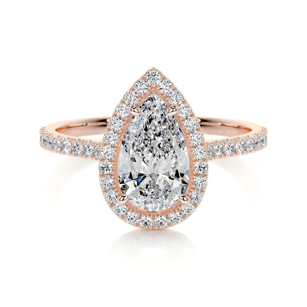 Pear Halo Lab Grown Diamond Engagement Ring