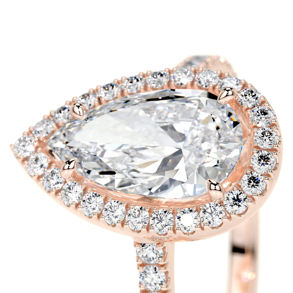 Pear Halo Lab Grown Diamond Engagement Ring