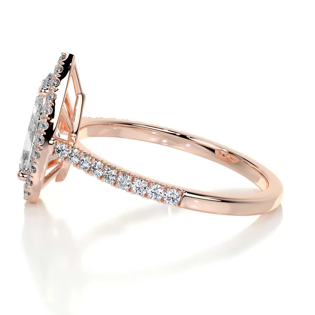 Pear Halo Lab Grown Diamond Engagement Ring