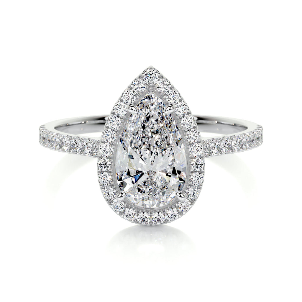 Pear Halo Lab Grown Diamond Engagement Ring