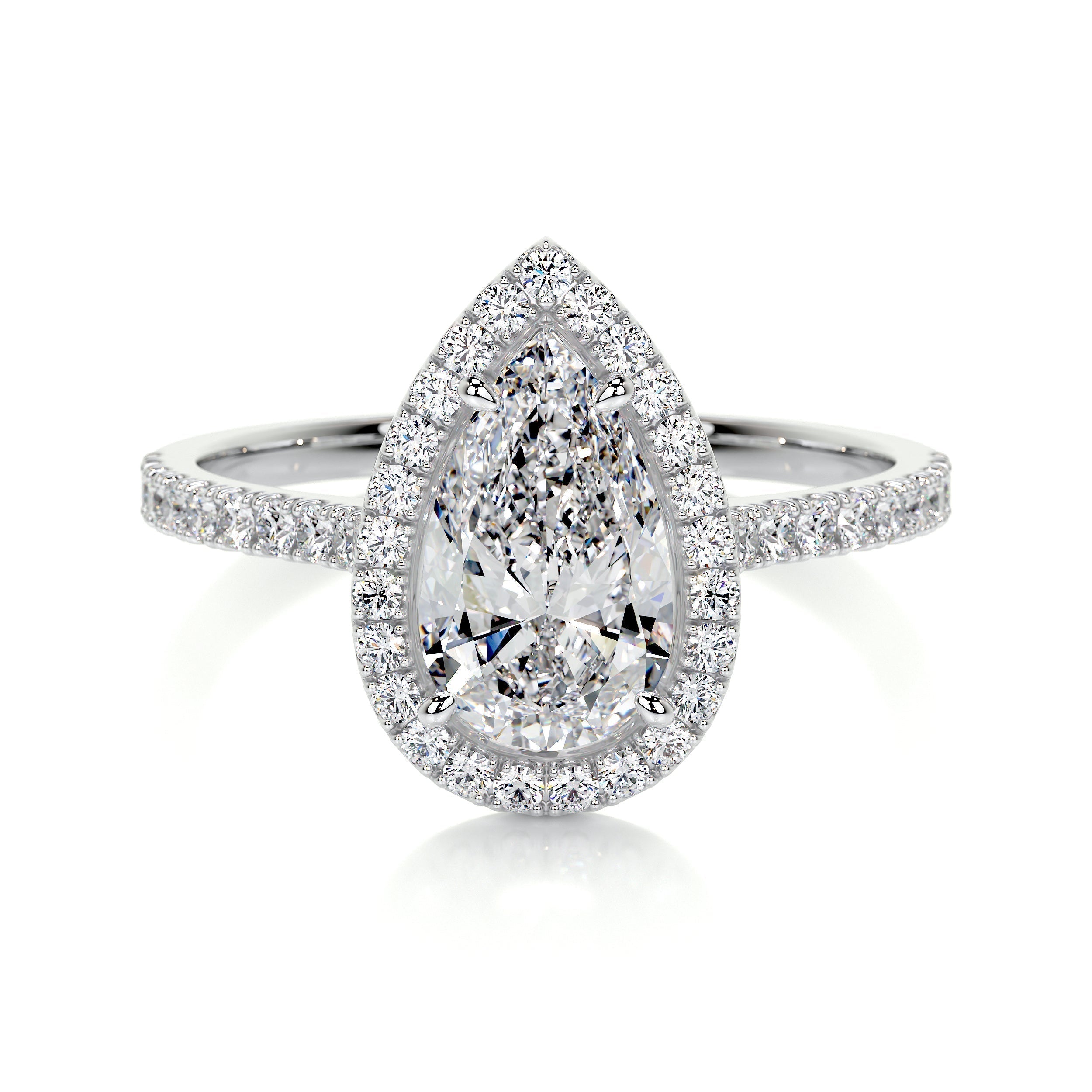 Pear Halo Lab Grown Diamond Engagement Ring