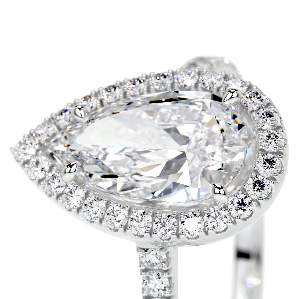 Pear Halo Lab Grown Diamond Engagement Ring